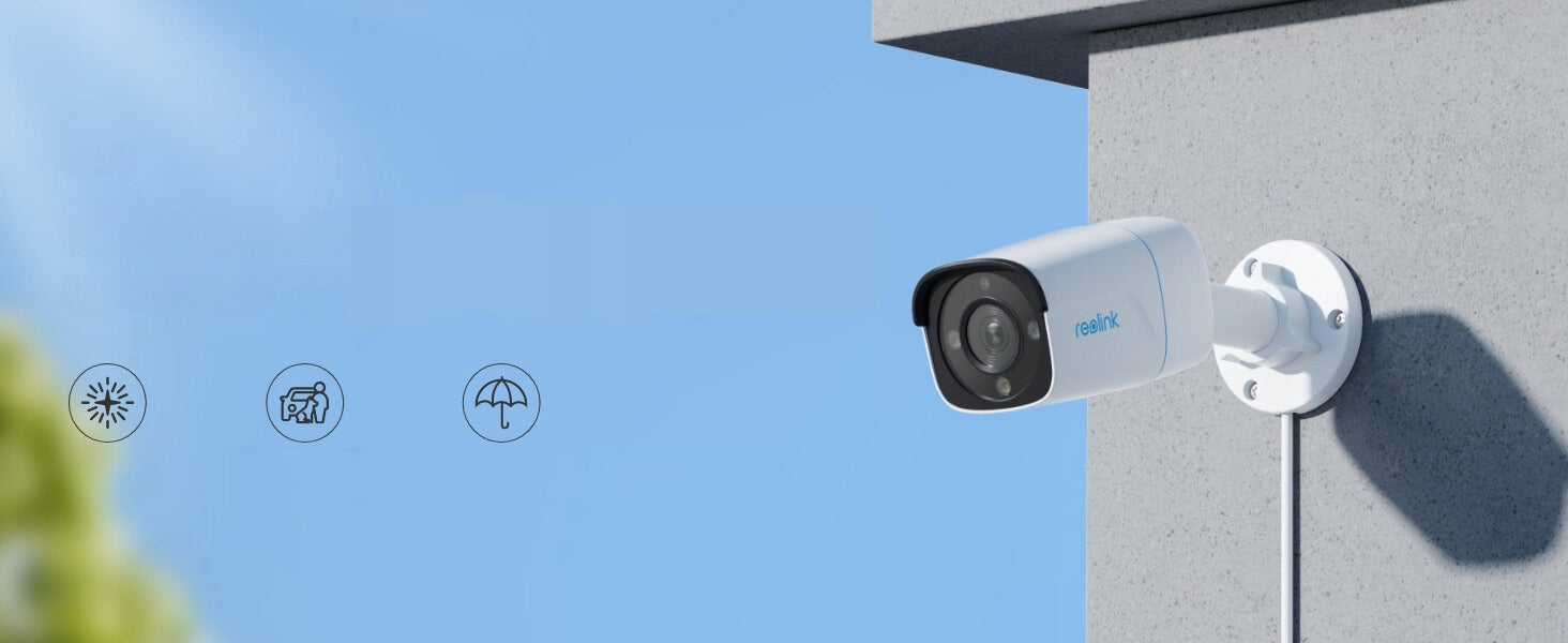 Outdoor IP Camera Reolink 8MP Poe conversation color image at night P330 Packaging status original