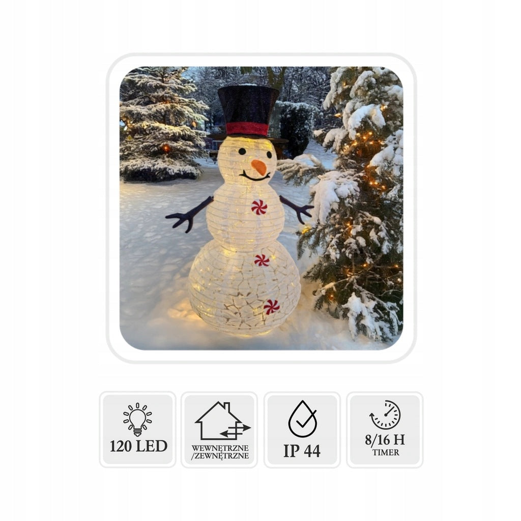 Outdoor/Indoor Snowman 120 LED 150cm White Warm Brand Chomik