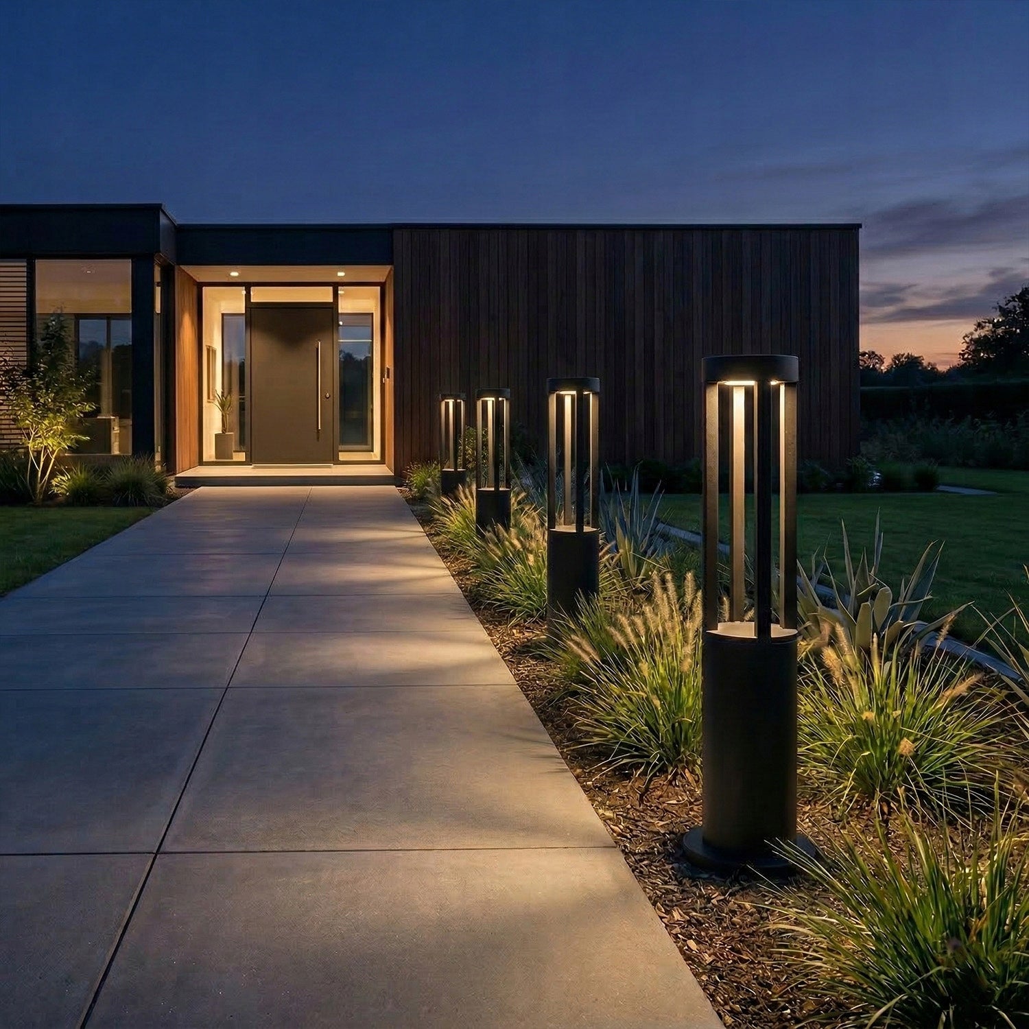 Outdoor LED Garden Lamp Standing 60cm IP65 Post 12W Black 230V Brand Smartled