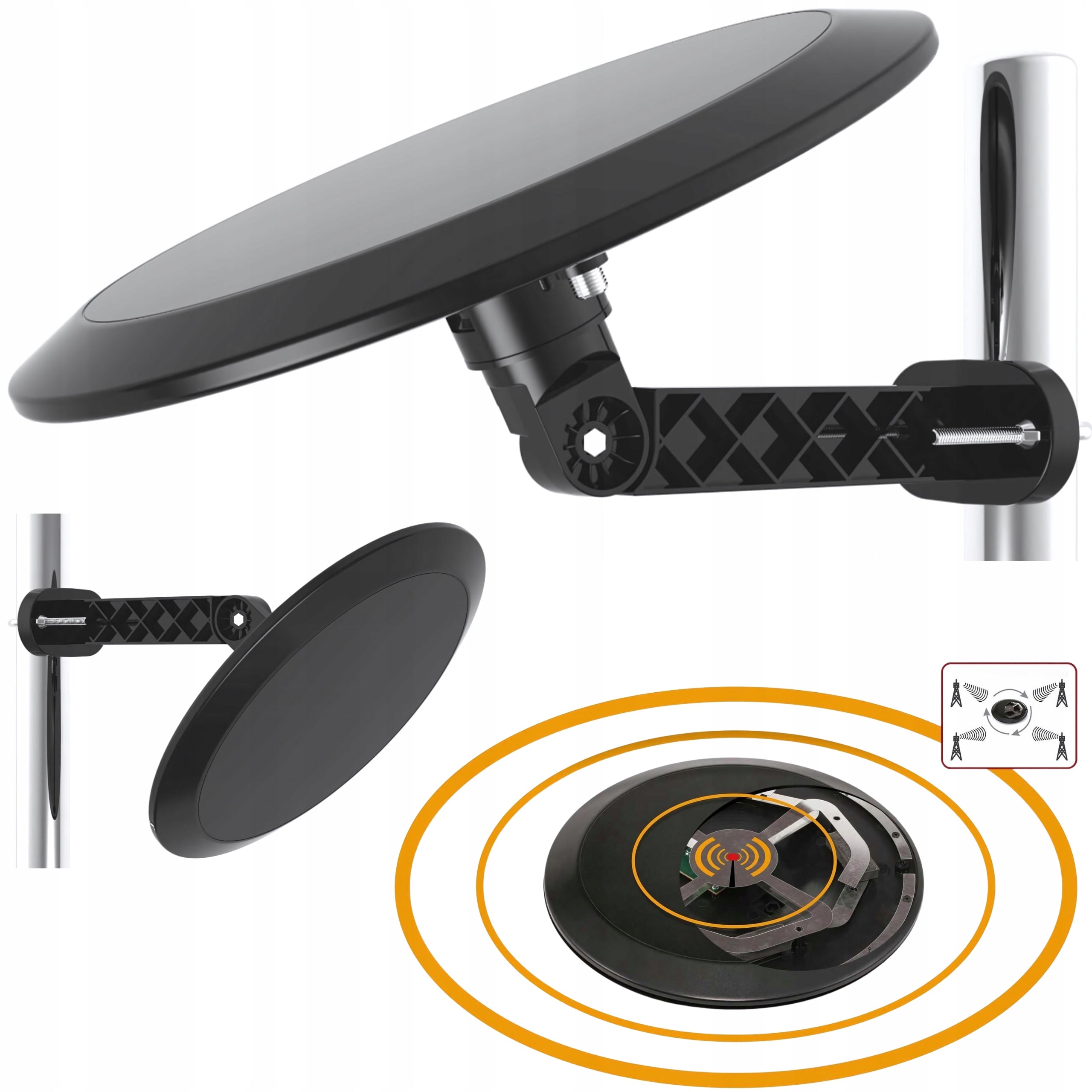 Outdoor Omnidirectional Antenna DVB-T2 MUX8 Active With Amplifier Strong 32 dB