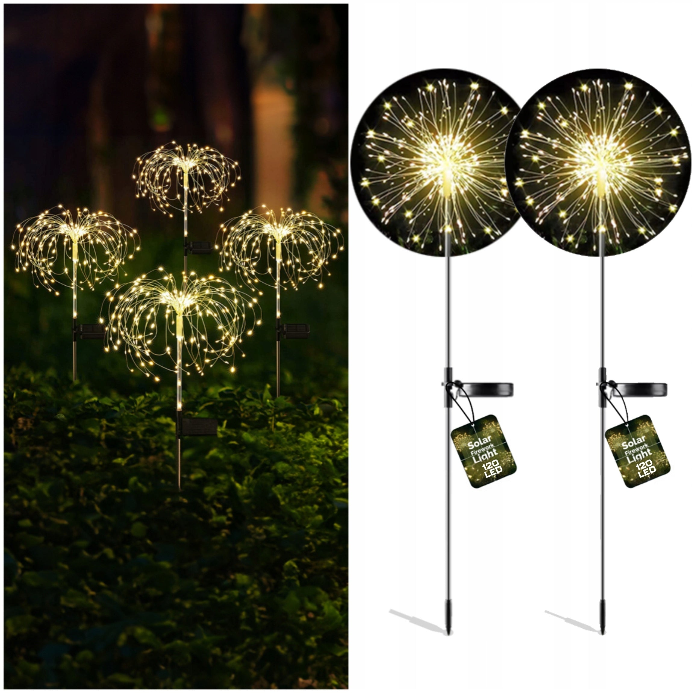 Outdoor Solar Garden Lights 120 LED DECORATIVE FIREWORKS Lights Set