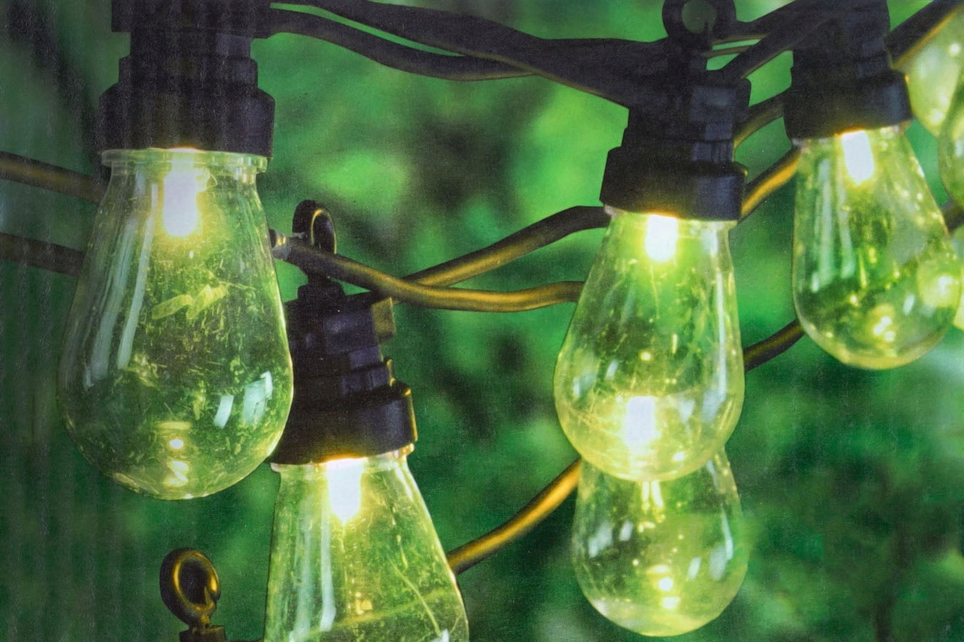 Outdoor Terrace Garden Lights 20 LED Bulbs Power supply mains