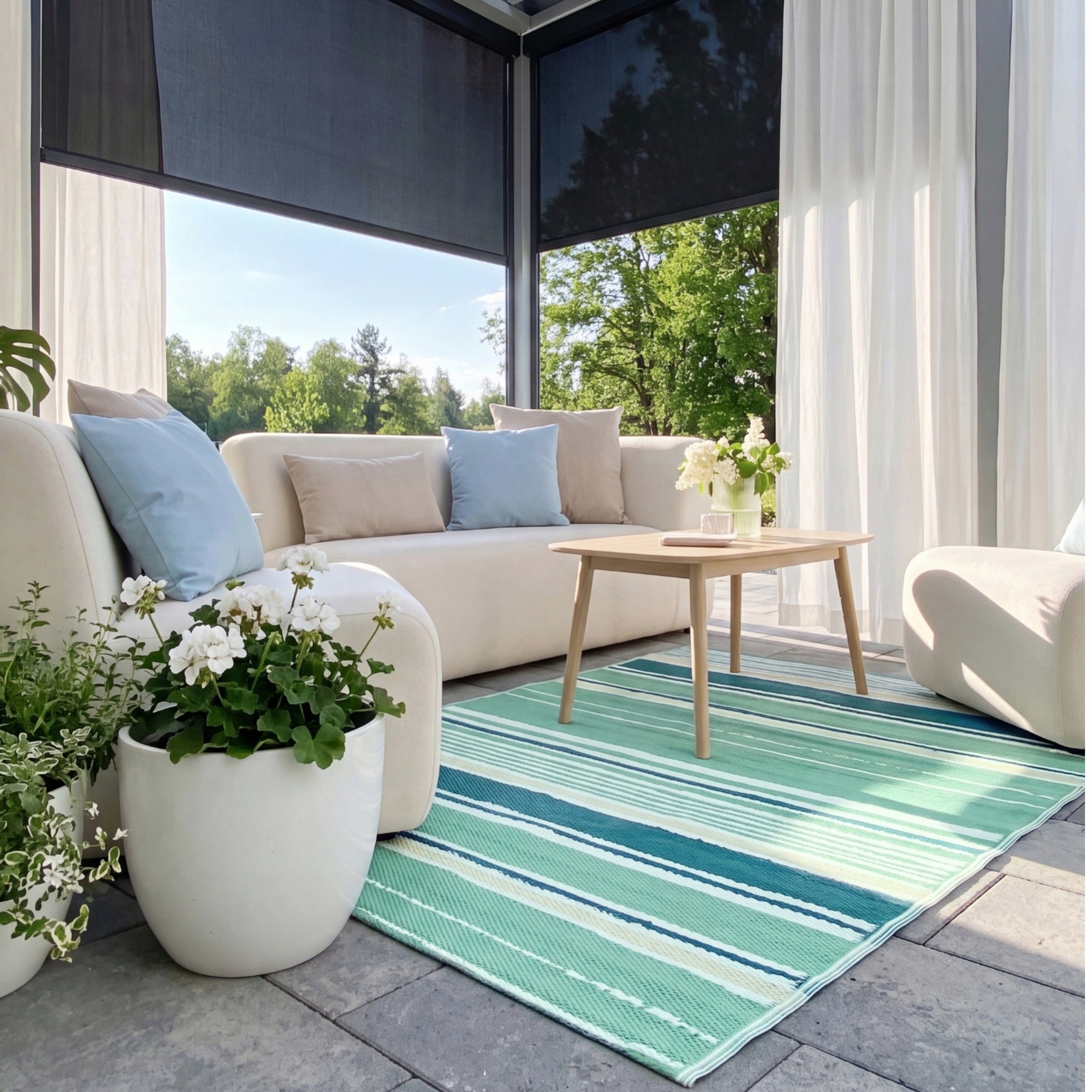Outdoor Terrace Rug Waterproof 120x170cm Terrace Mat Balcony Garden Manufacturer code EF0251