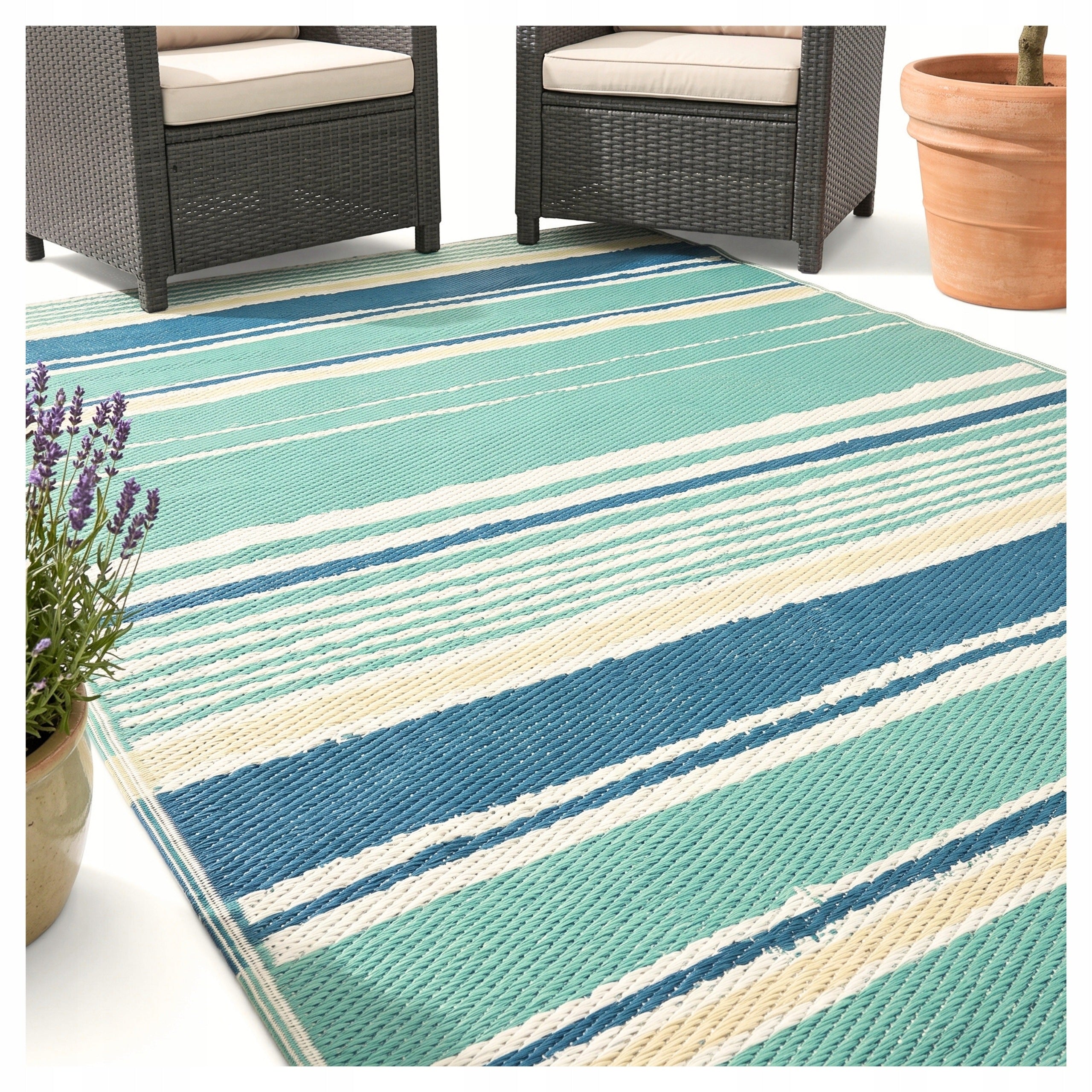 Outdoor Terrace Rug Waterproof 120x170cm Terrace Mat Balcony Garden