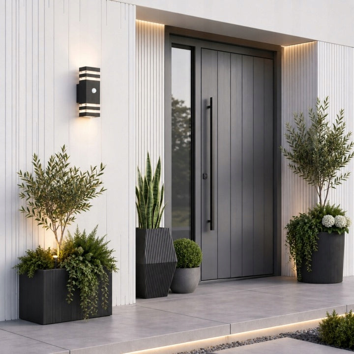 Outdoor Wall Lamp Facade Garden Lamp IP54 2X GU10 PIR Motion Sensor Brand SuperLED
