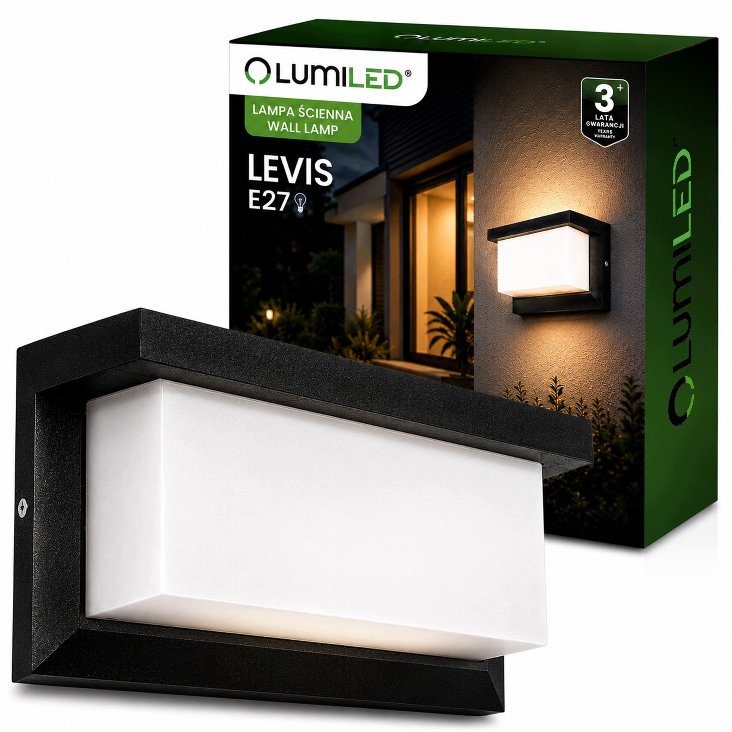 Outdoor Wall Lamp LED Facade Lamp Garden Wall E27 IP44