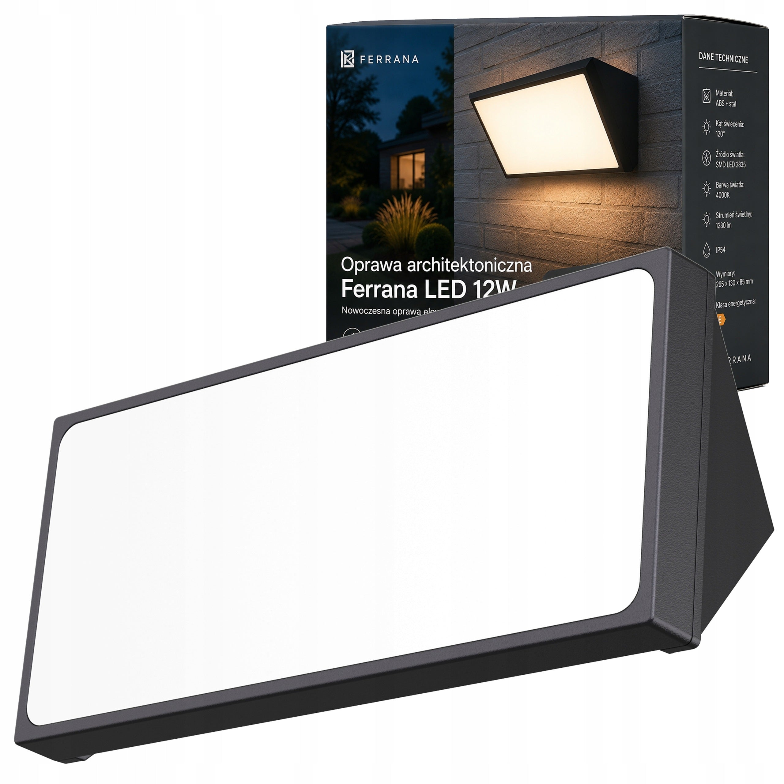Outdoor Wall Lamp LED Facade Wall Lamp Black
