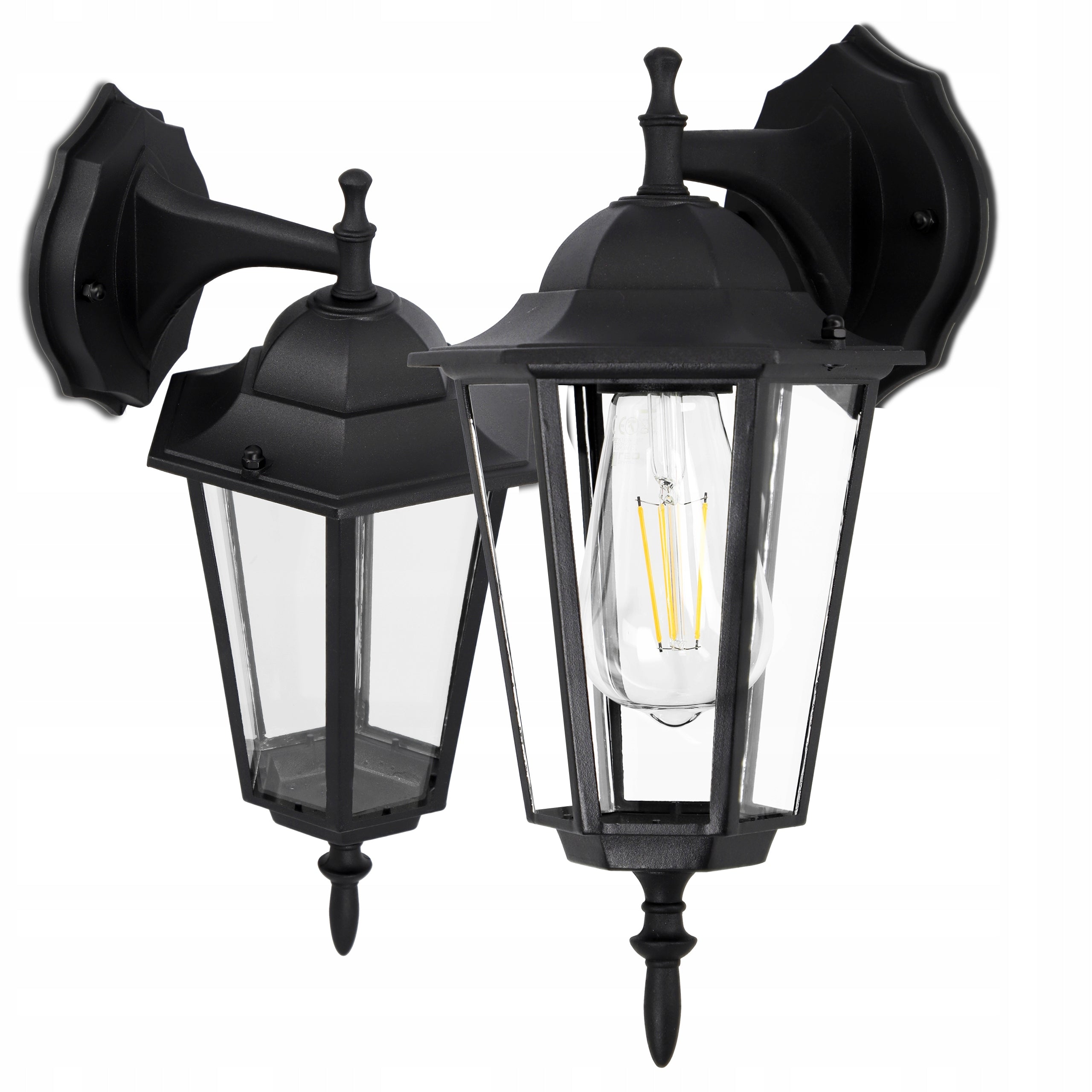 Outdoor Wall Lamp LED Garden Facade Lamp 1X Bulb E27 IP54 BK