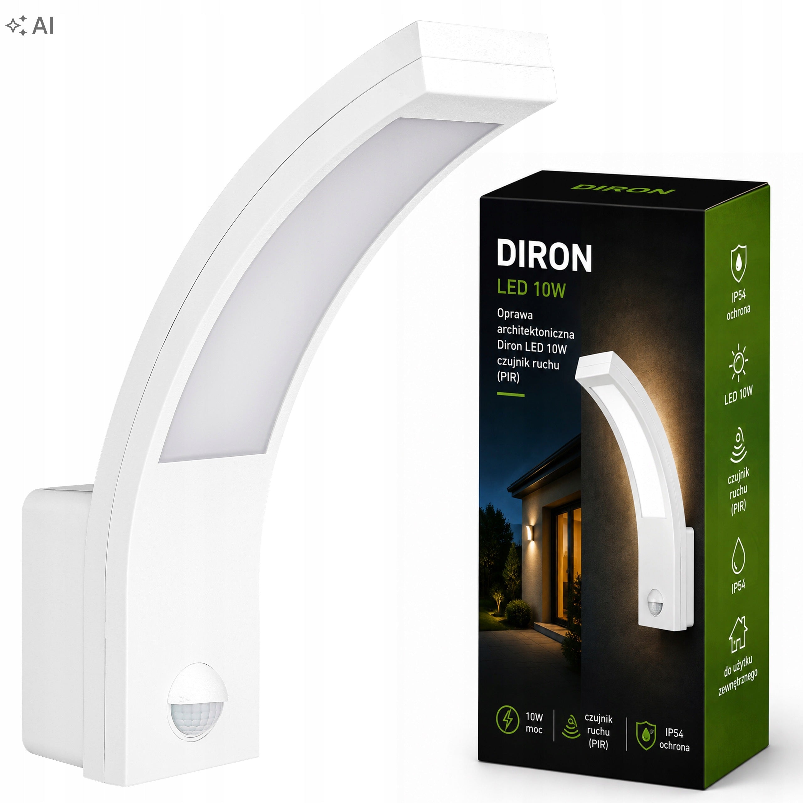 Outdoor Wall Lamp LED Garden Lamp 10W Wall Facade MOTION SENSOR