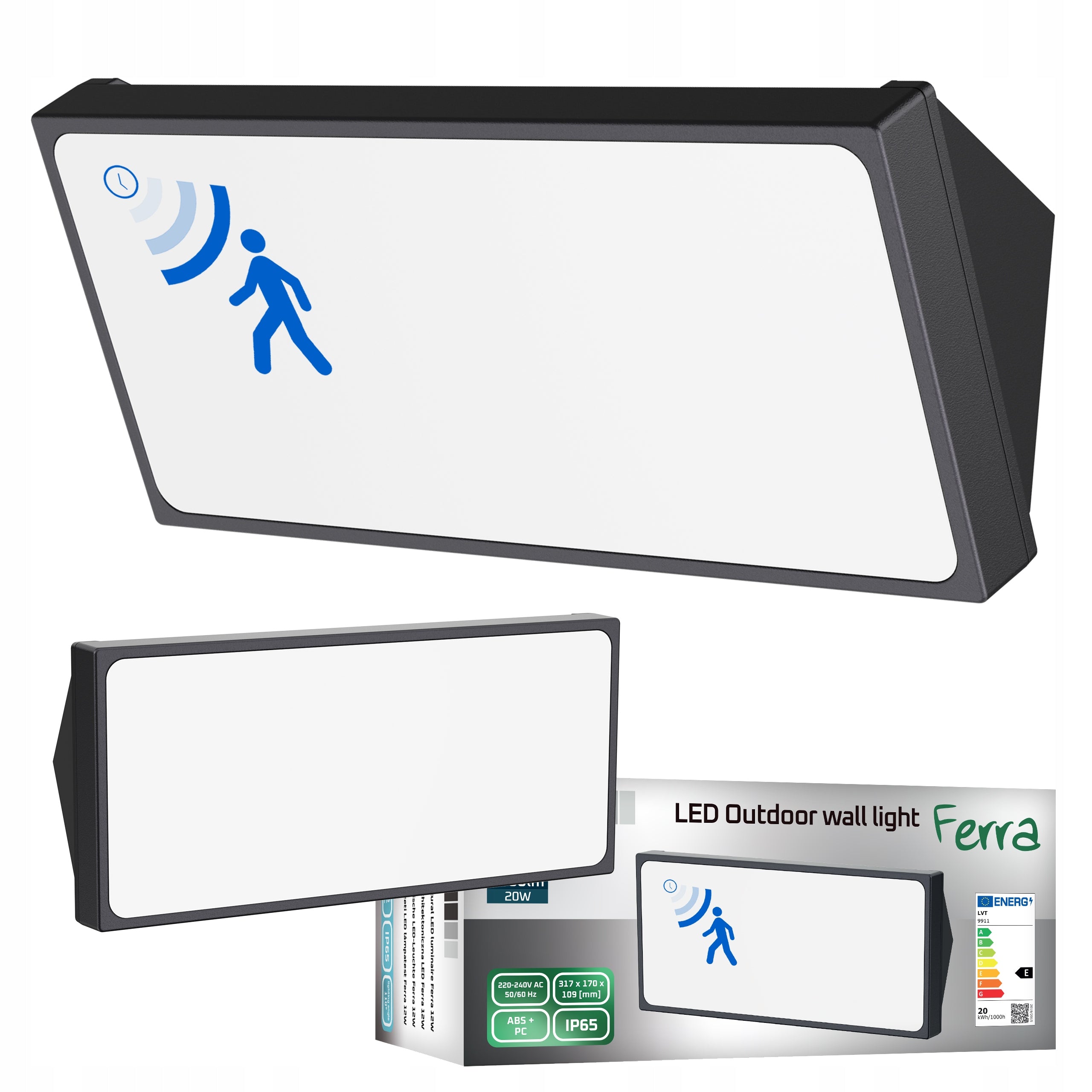 Outdoor Wall Lamp LED Garden Lamp 20W Wall Facade MOTION SENSOR