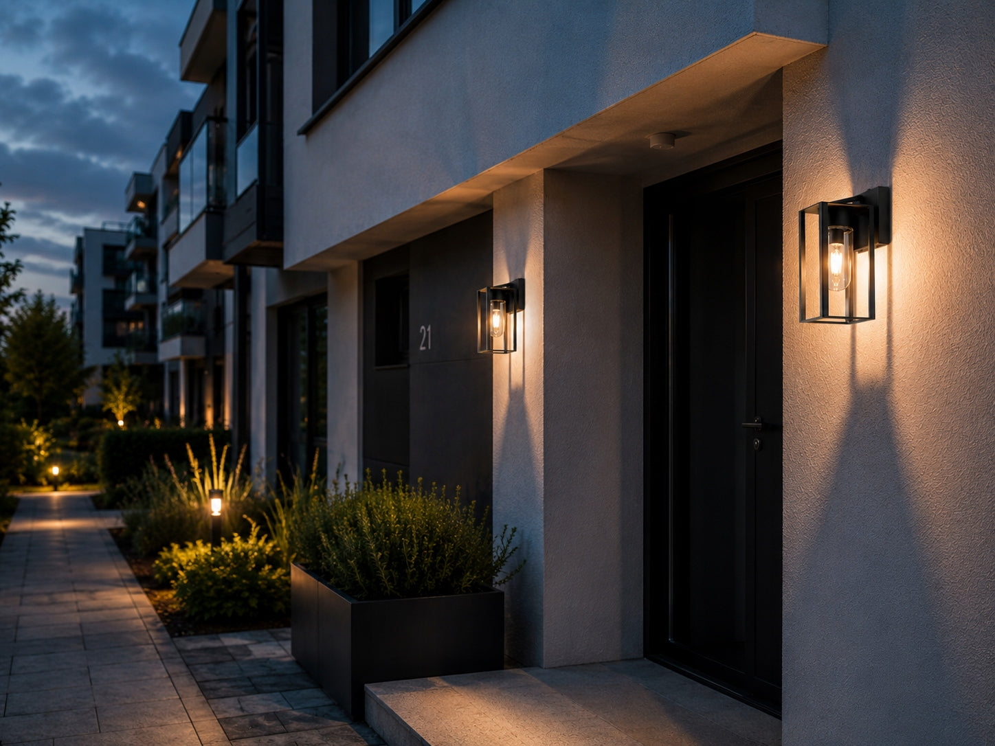 Outdoor Wall Lamp Outdoor Facade Wall Lamp 1x E27 LED Manufacturer code GW-0136