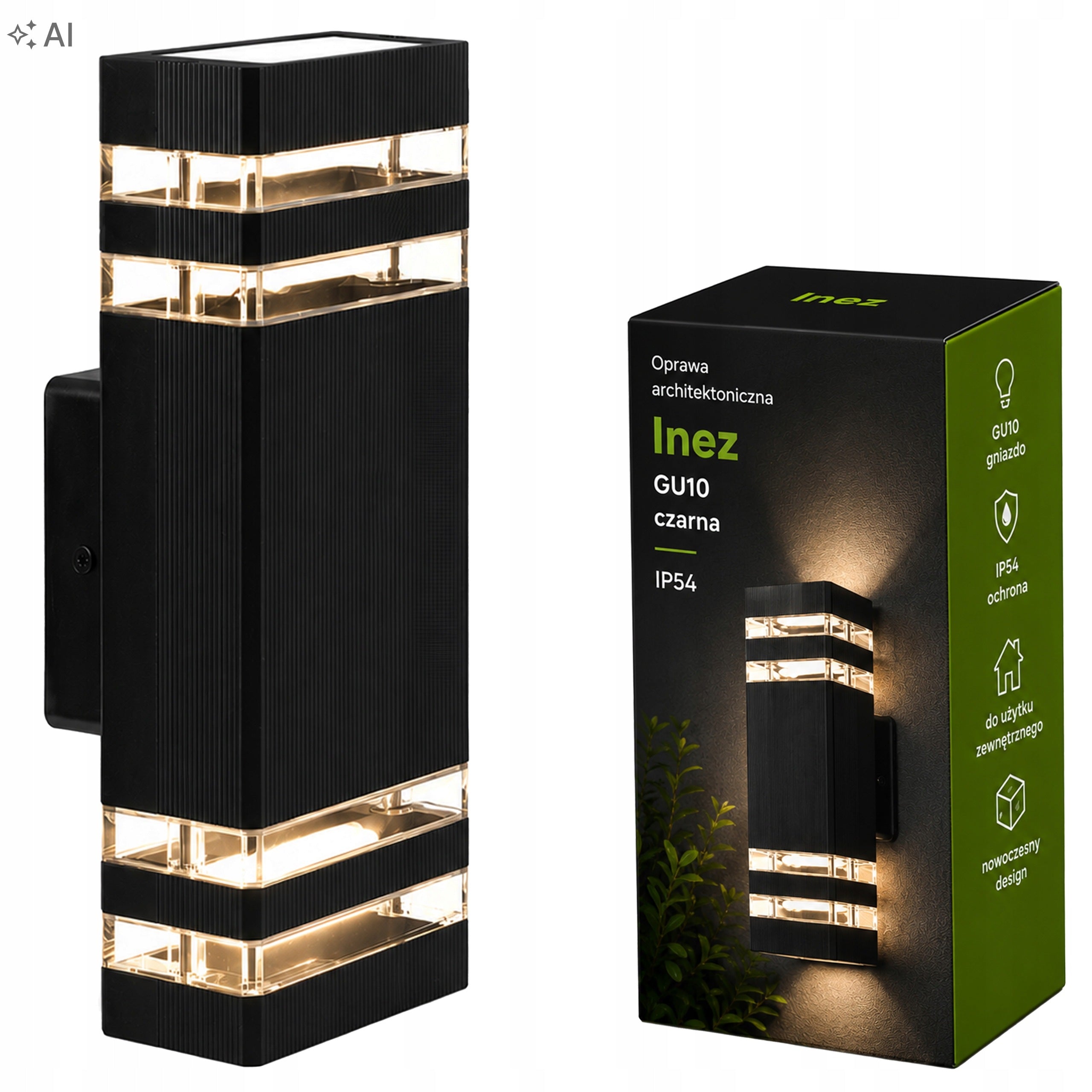 Outdoor Wall Lamp Outdoor Facade Wall Lamp 2xGU10 LED