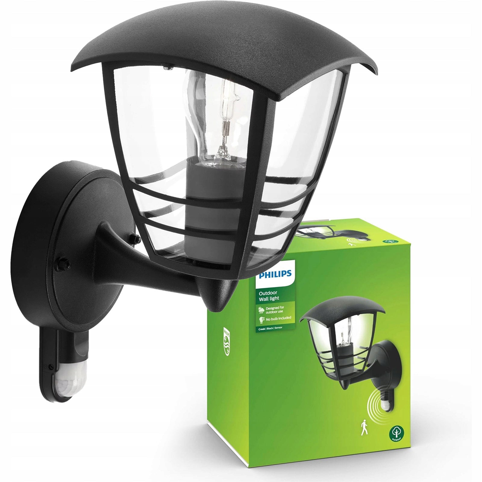Outdoor Wall Lamp PHILIPS CREEK Garden Facade Lamp with Motion Sensor