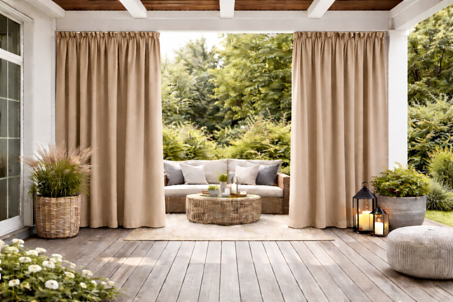 Outdoor Waterproof Curtains 155x200 For Gazebo Garden Curtain Beige Manufacturer code 5905575583208