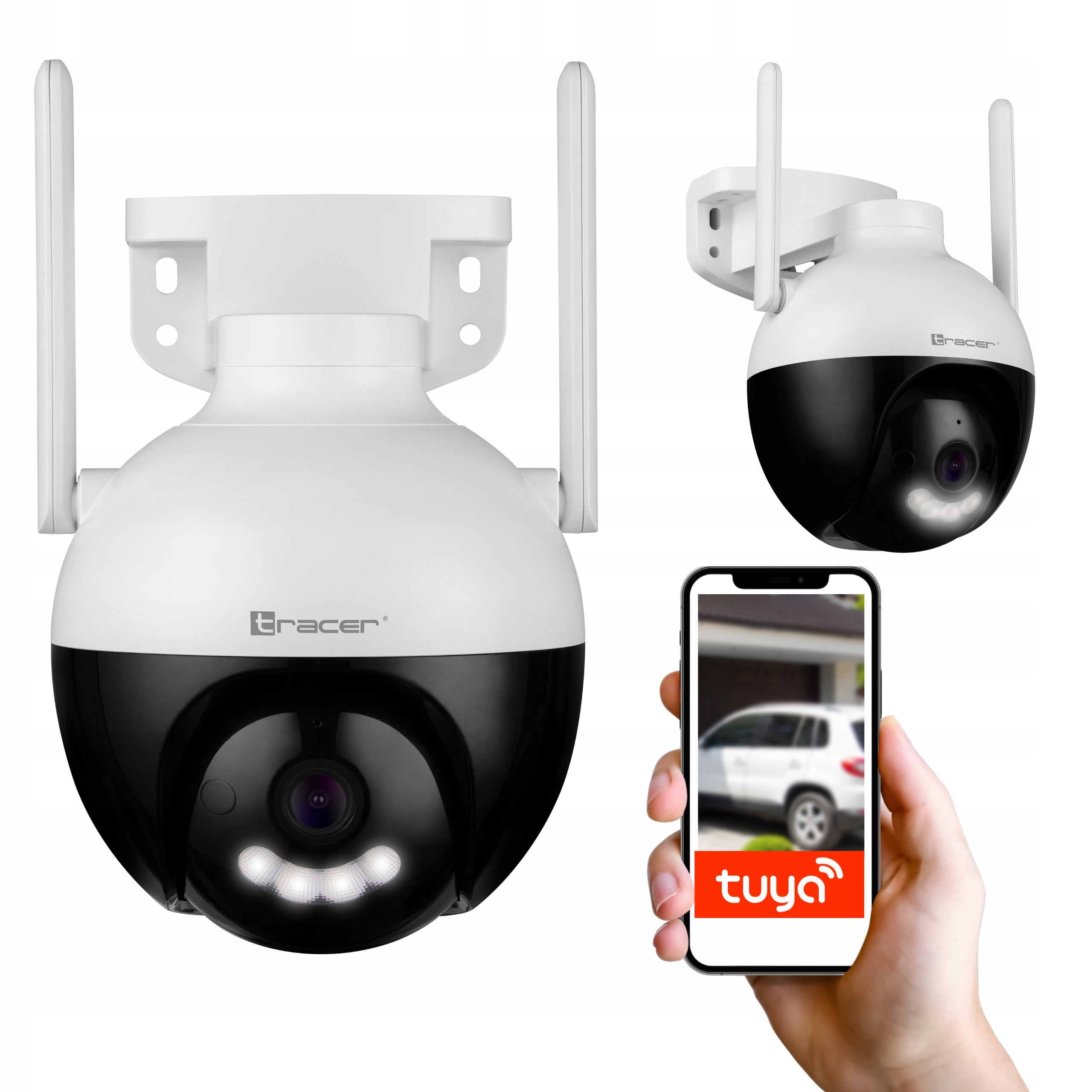 Outdoor WiFi Camera 2K QHD Rotating IPX66 Tuya Smart Night Led Movement IR