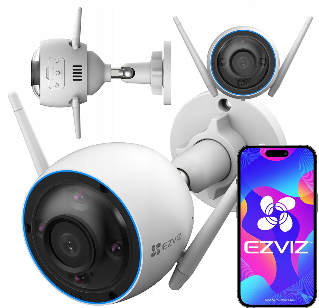 Outdoor WiFi Camera 5MPx EZVIZ H3 3K Speaker Microphone Motion Detection AI Packaging status original