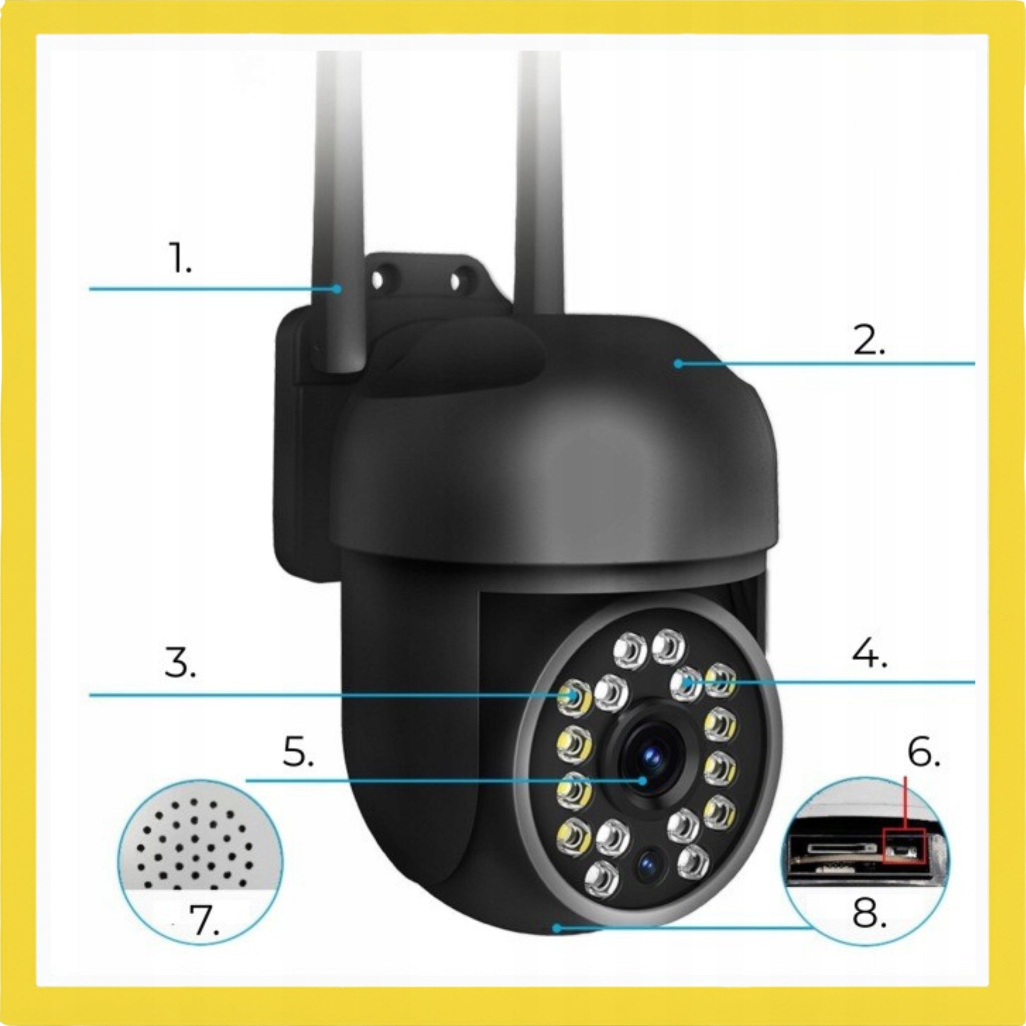 Outdoor Wifi Camera Rotating 10MP UHD 4K ZOOM Audio Tracking Model Kamera Zewnętrzna WIFI Obrotowa 4K SD MIKROFON