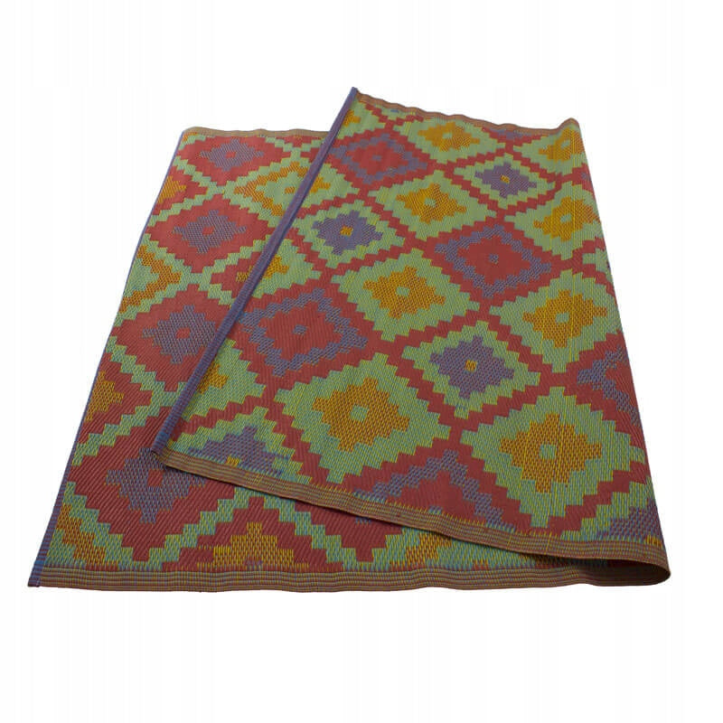 Outdoor carpet BALCONY terrace 160x220 LARGE colorful BOHO diamond terrace Manufacturer code HILE-ES-10B