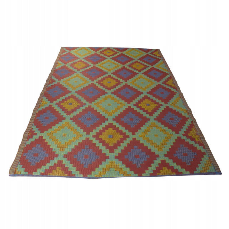 Outdoor carpet BALCONY terrace 160x220 LARGE colorful BOHO diamond terrace Packaging status original