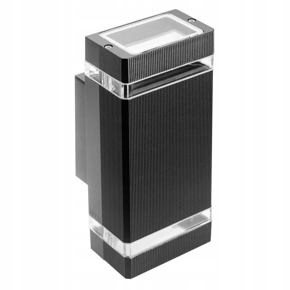Outdoor facade garden wall lamp NESSA 2xGU10 black GTV