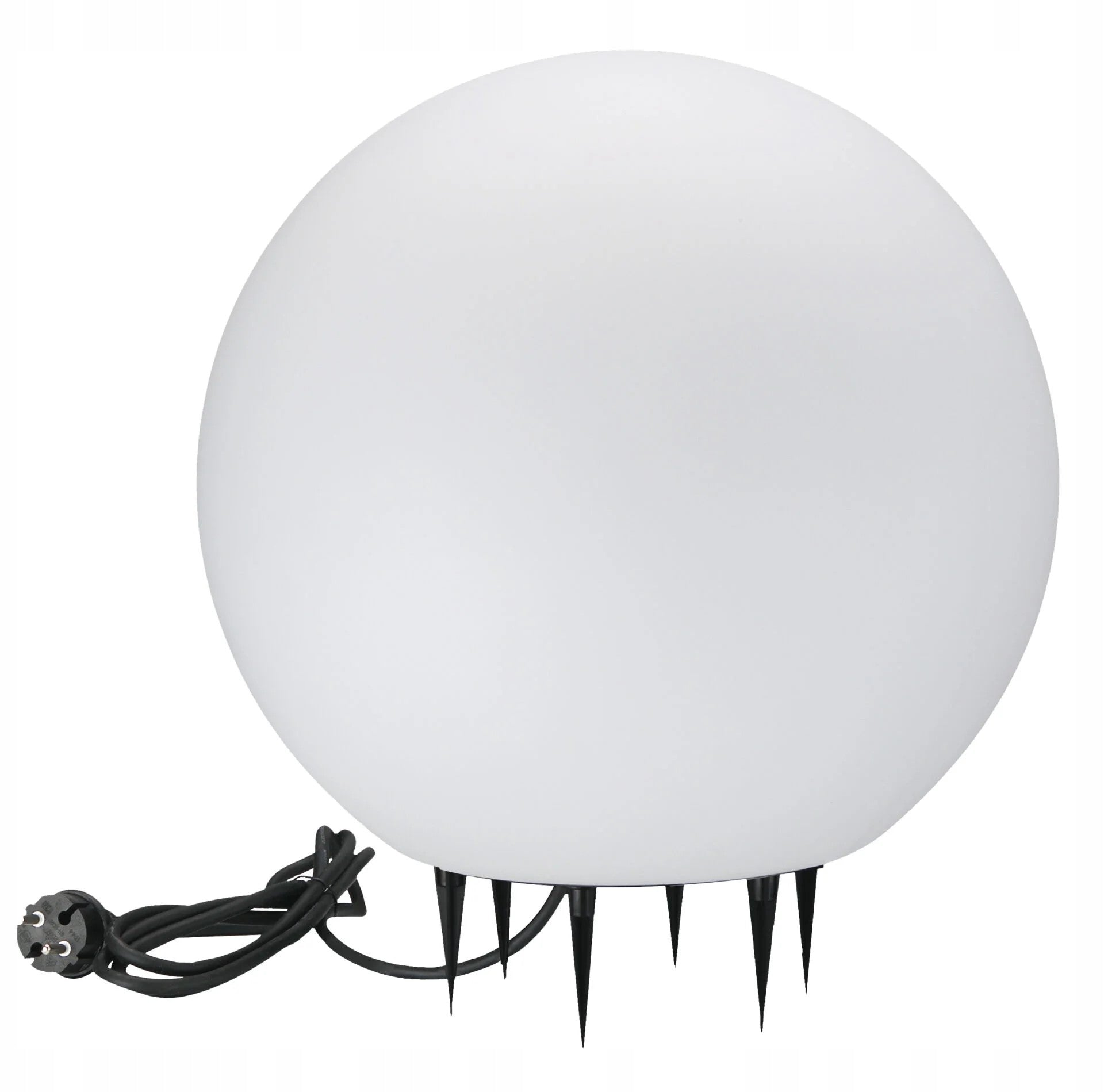 Outdoor garden lamp hammered ball large white for electricity 50 cm IP65 E27
