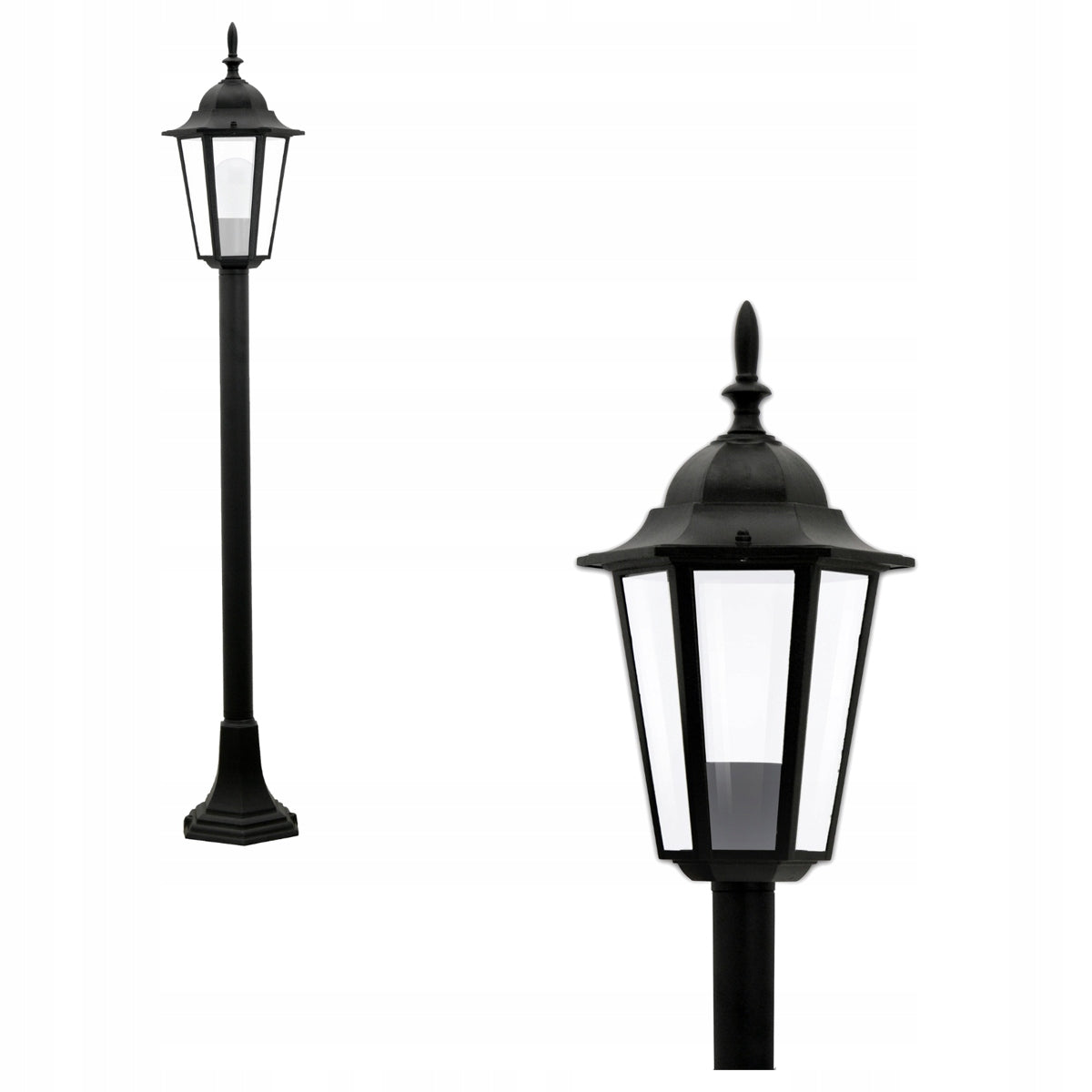 Outdoor lamp LIGURIA standing lantern 1m black 1xE27 IP43 Goldlux