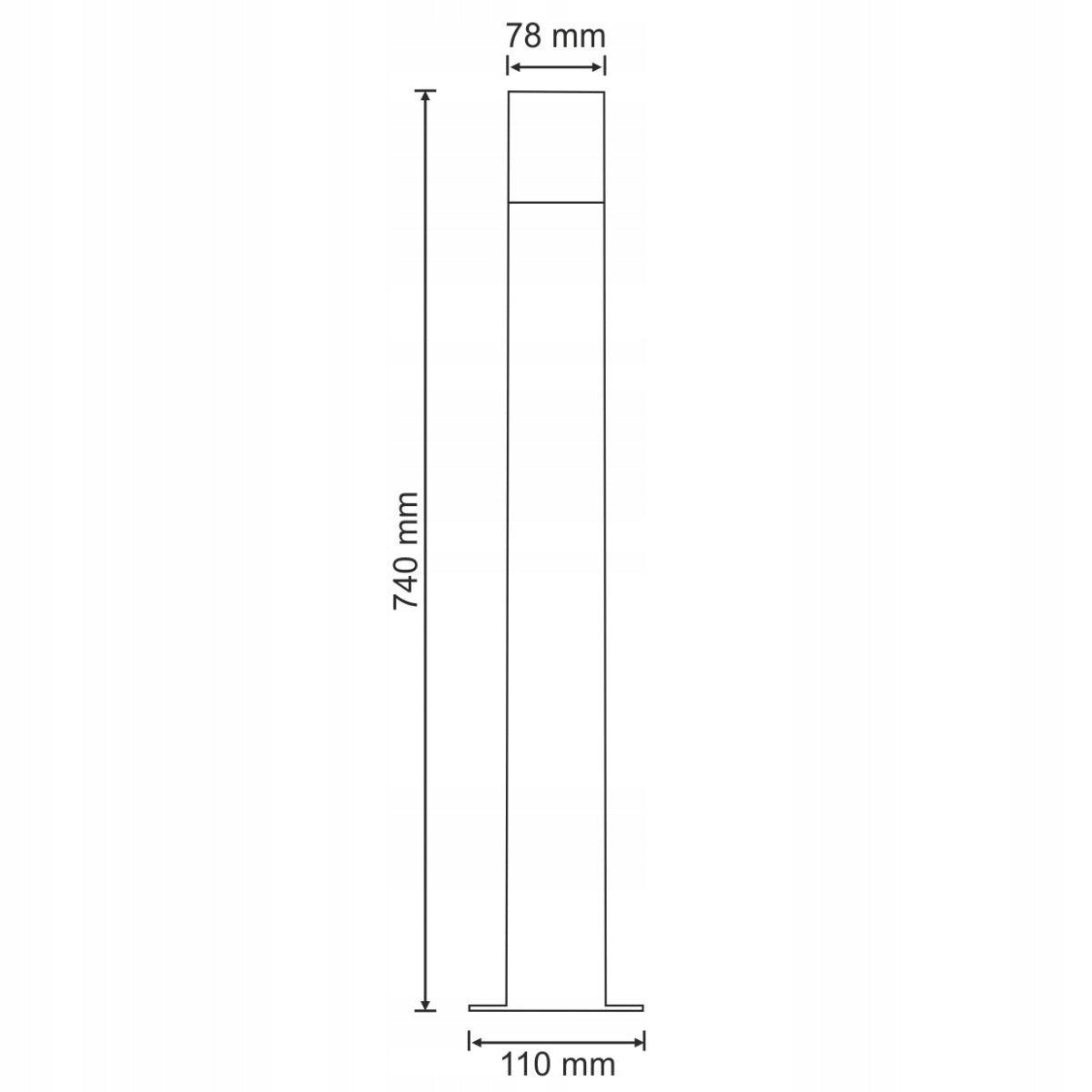 Outdoor lamp, garden post NEW YORK 74cm 1xE27 IP44 Goldlux Brand sanico