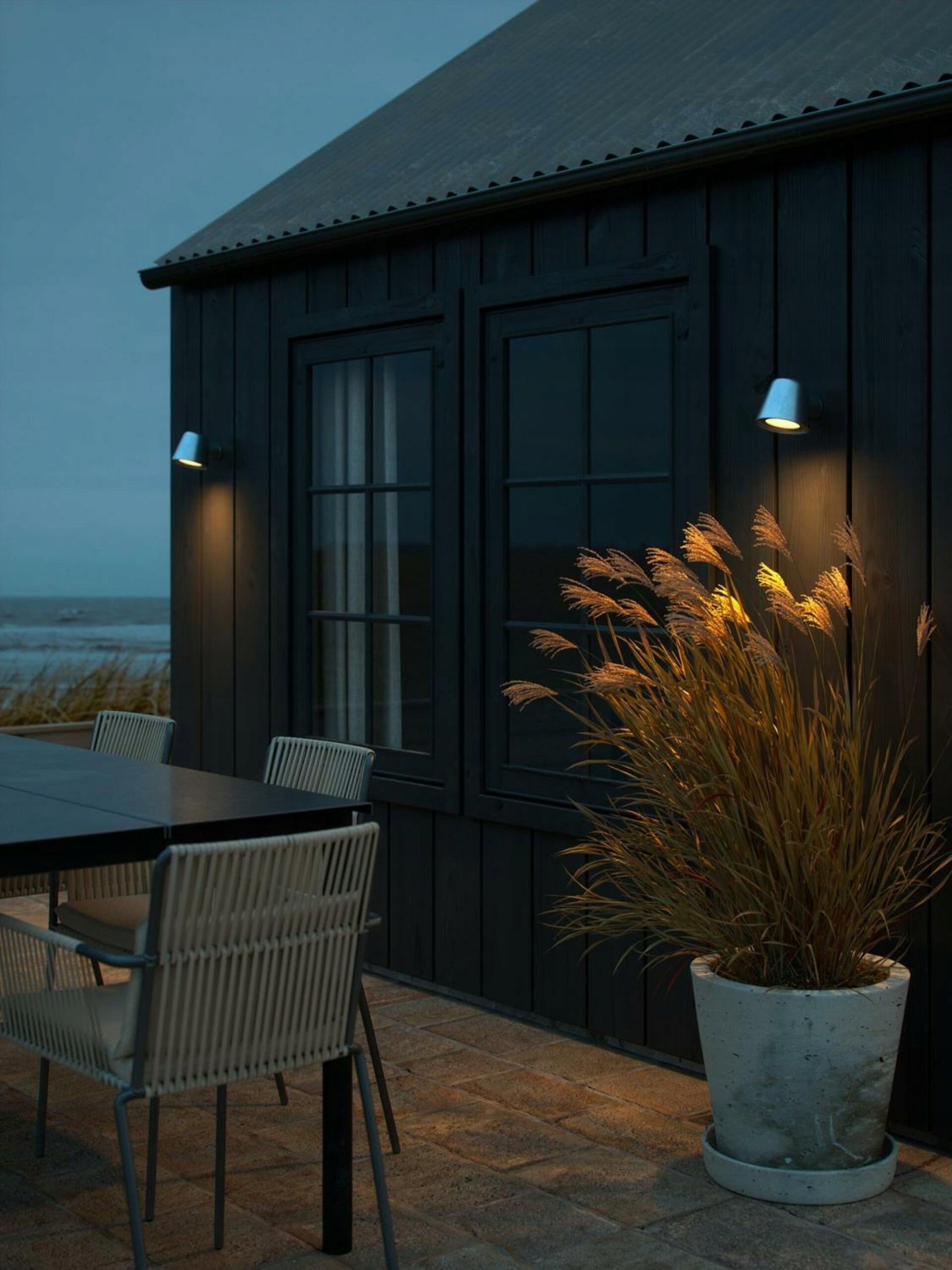 Outdoor wall lamp Aleria galvanized Nordlux silver GU10 35 W IP44