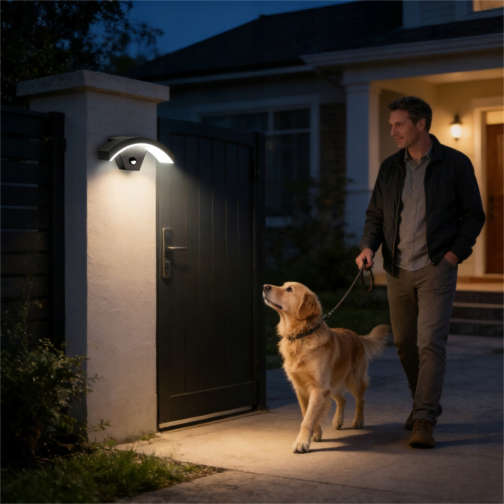 Outdoor wall lamp LED facade lamp IP65 TWILIGHT MOTION SENSOR Brightness 1800 lm