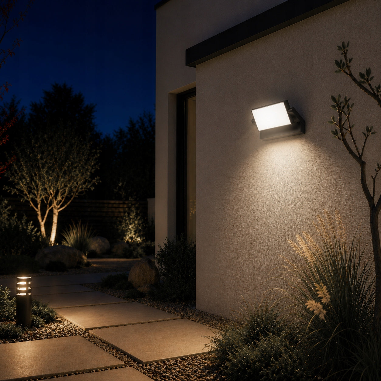 Outdoor wall lamp LED facade wall lamp black 4000K Brand Masterled