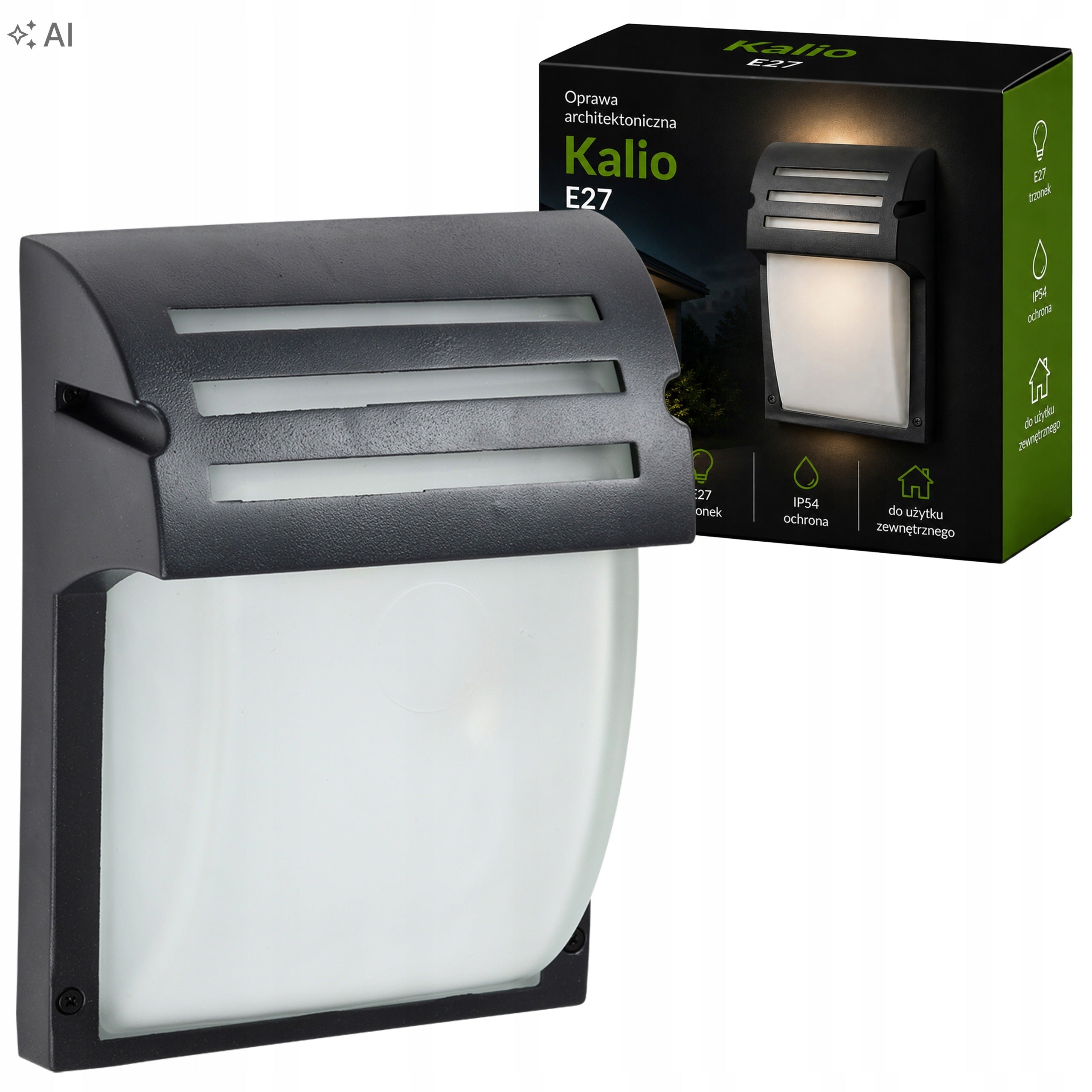Outdoor wall lamp, external facade garden lamp, E27 LED