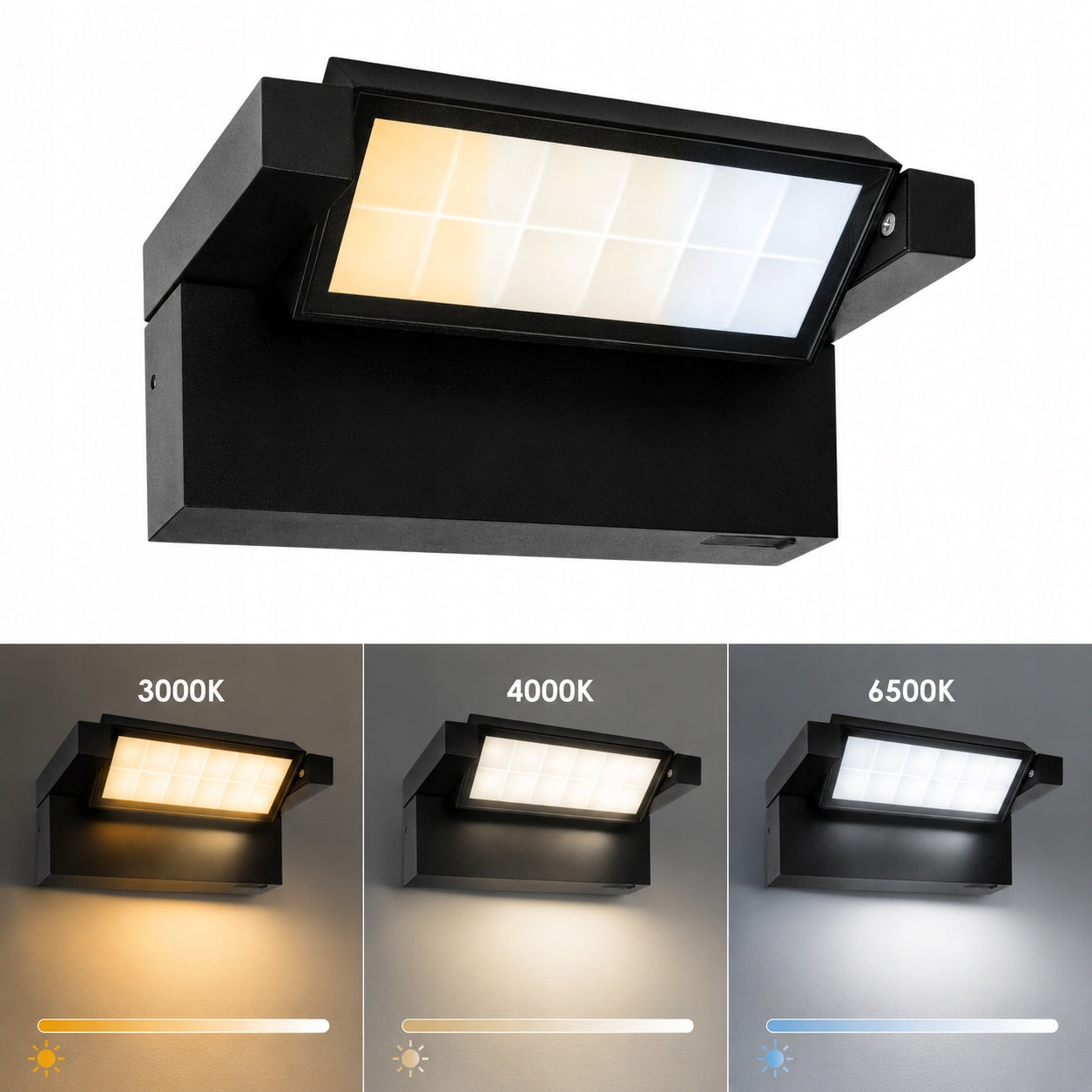 Outdoor wall lamp garden lamp 3 colors 3000-6500K LED facade wall lamp Packaging status original