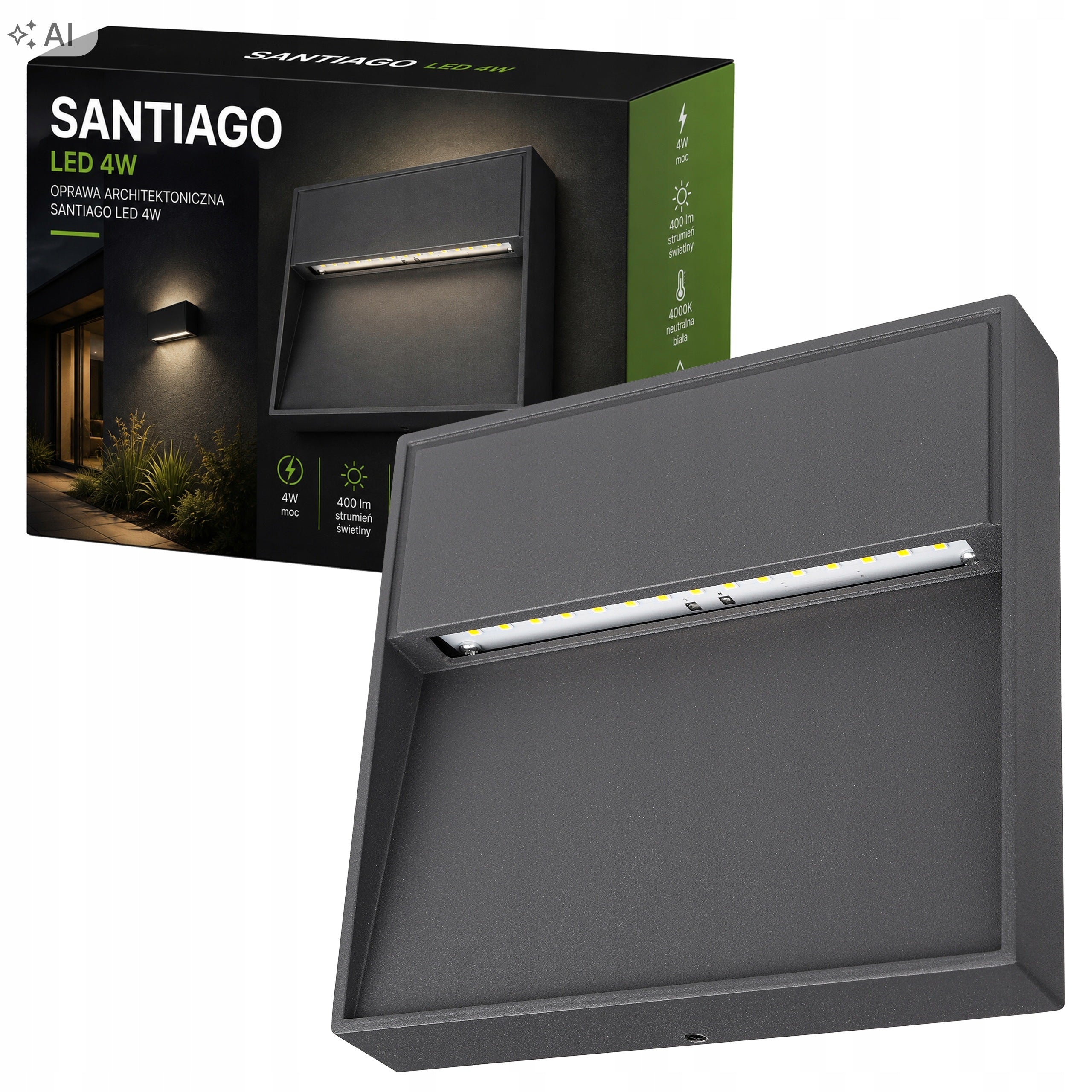 Outdoor wall lamp, outdoor garden lamp, facade wall LED STAIRS