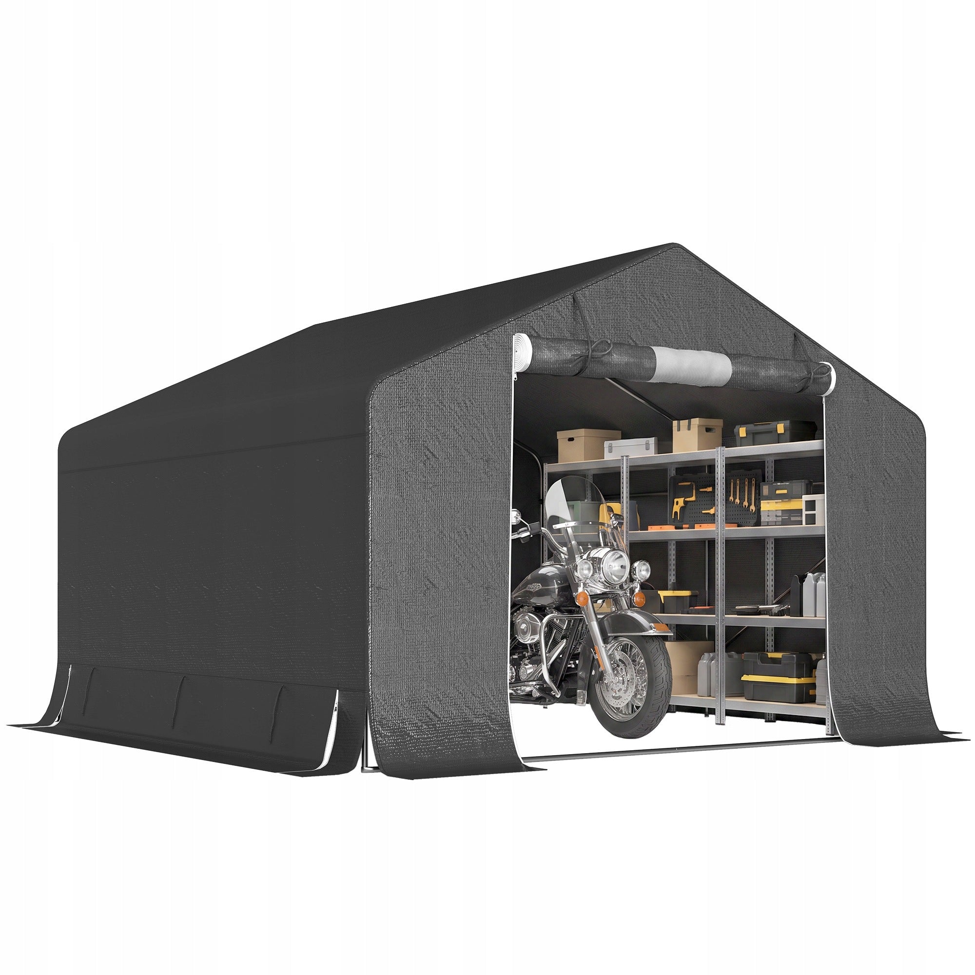 Outsunny Garage Tent 3 x 3 x 2,1 m, waterproof, dark grey