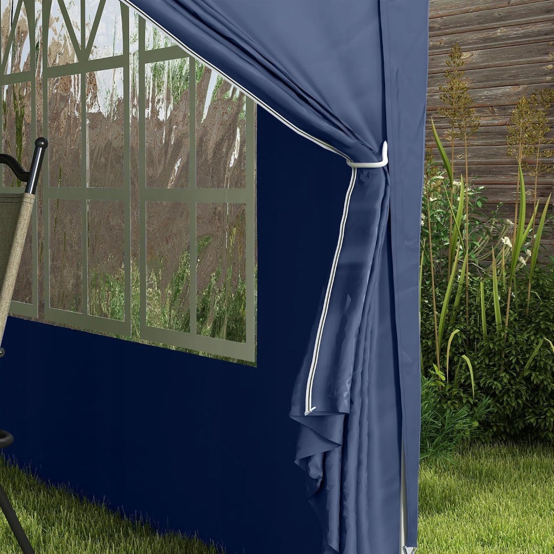 Outsunny - Garden pavilion, reception tent, folding, 3 x 3 m, 4 walls Packaging status original