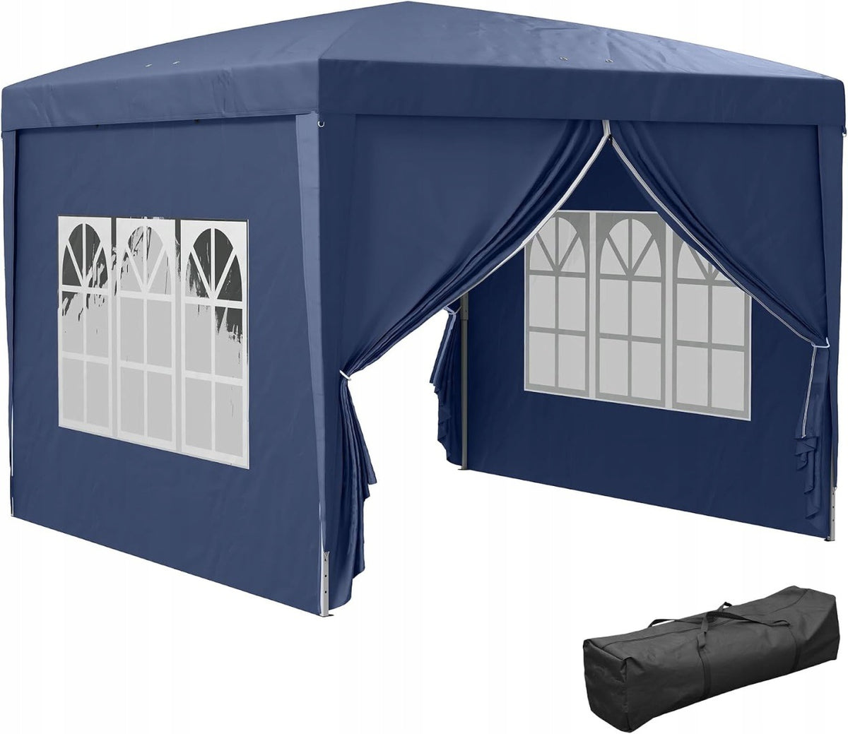 Outsunny - Garden pavilion, reception tent, folding, 3 x 3 m, 4 walls
