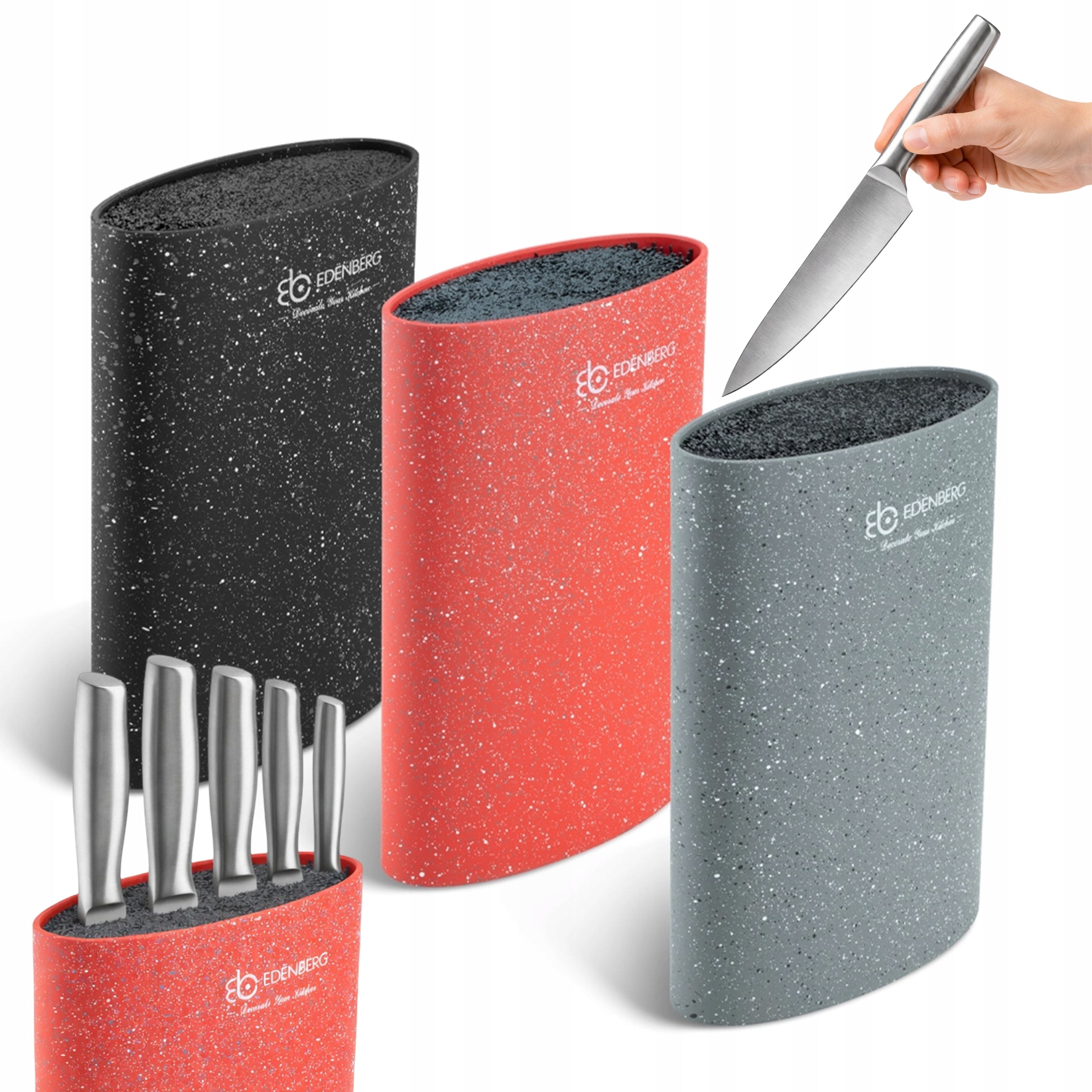 Oval Leg Stand 22 Cm Edenberg - Red, Black, Grey and White