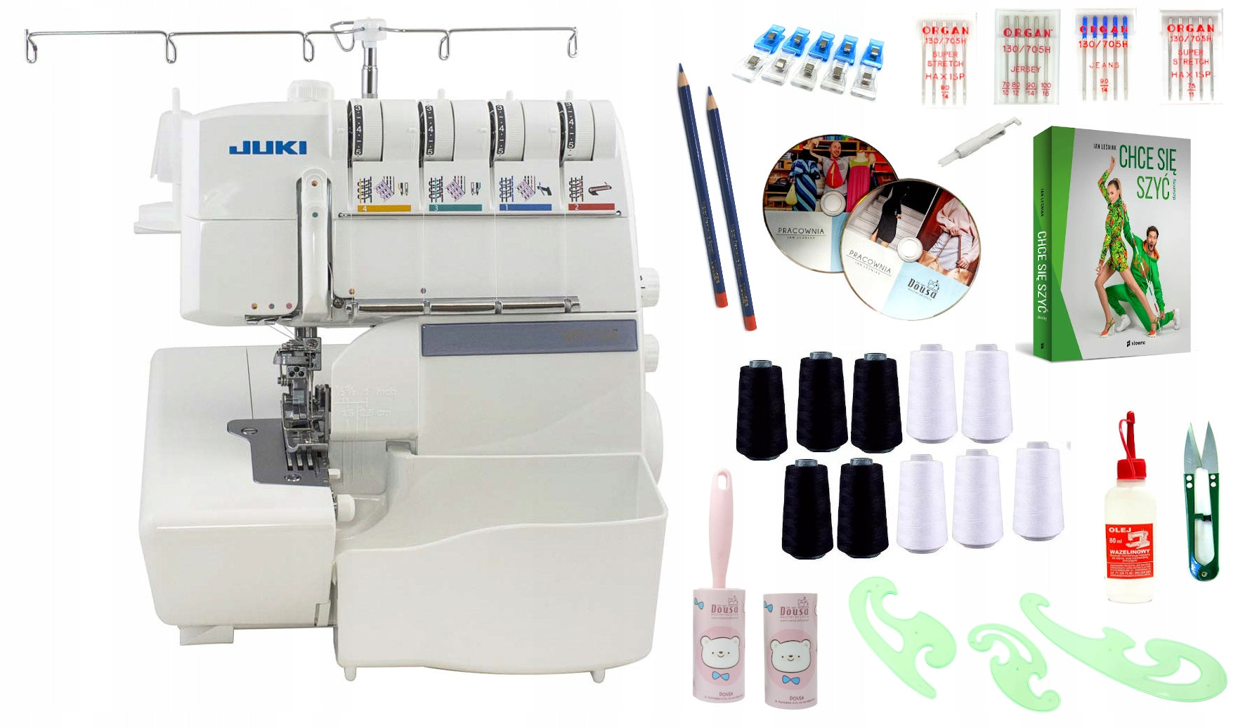 Overlock renderer Juki MO-735 + Freebies Accessories + BOOK
