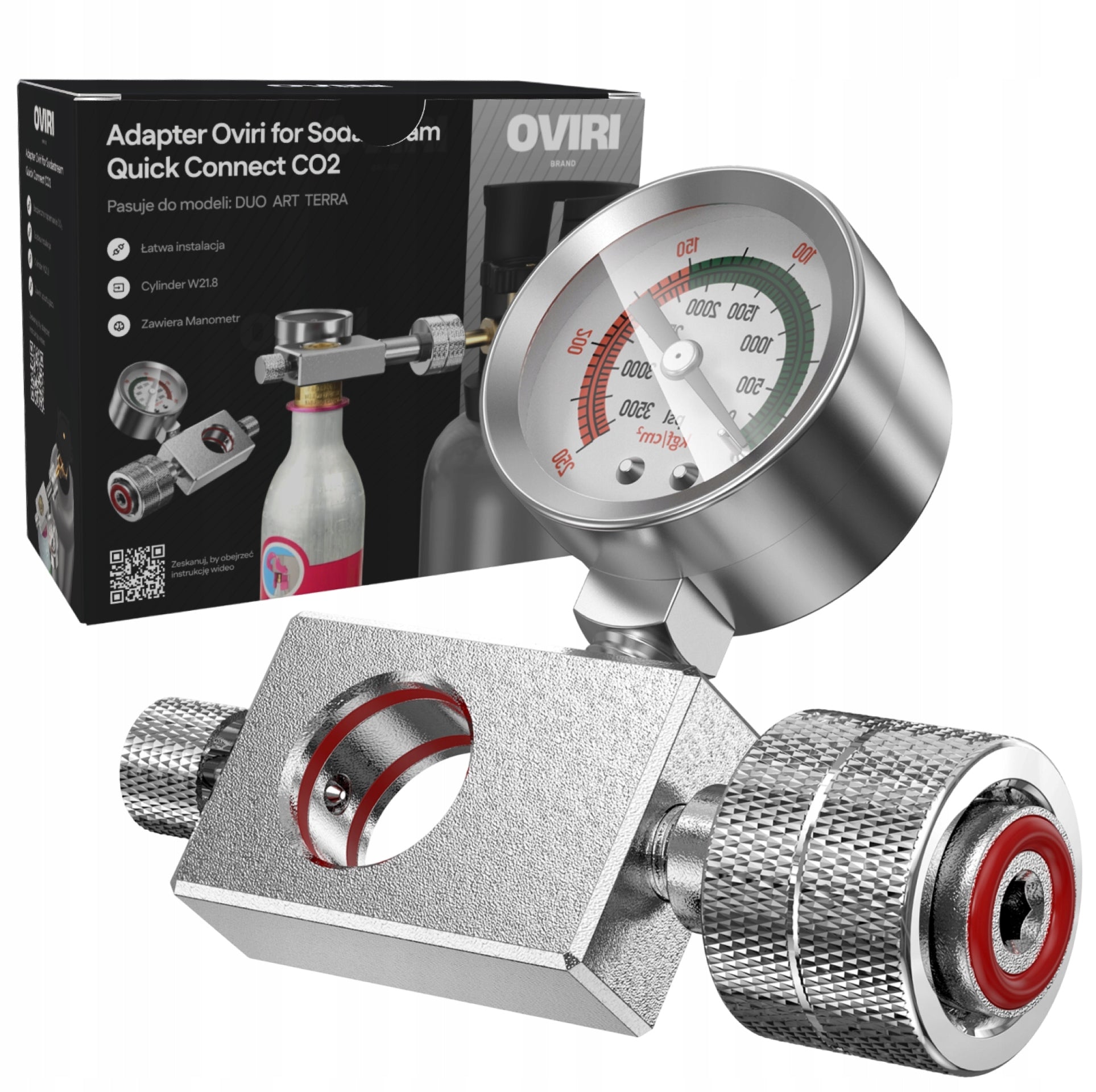 Oviri Fistula Adapter for Sodastream Quick Connect CO2 | Duo | Art |Terra