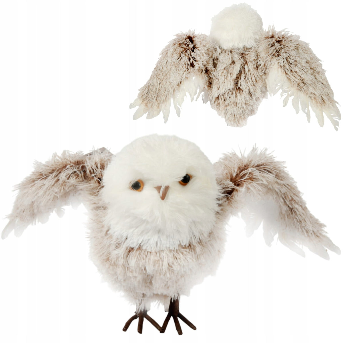 Owl Beautiful fluffy Christmas decoration winter decoration 45 cm DECORATION