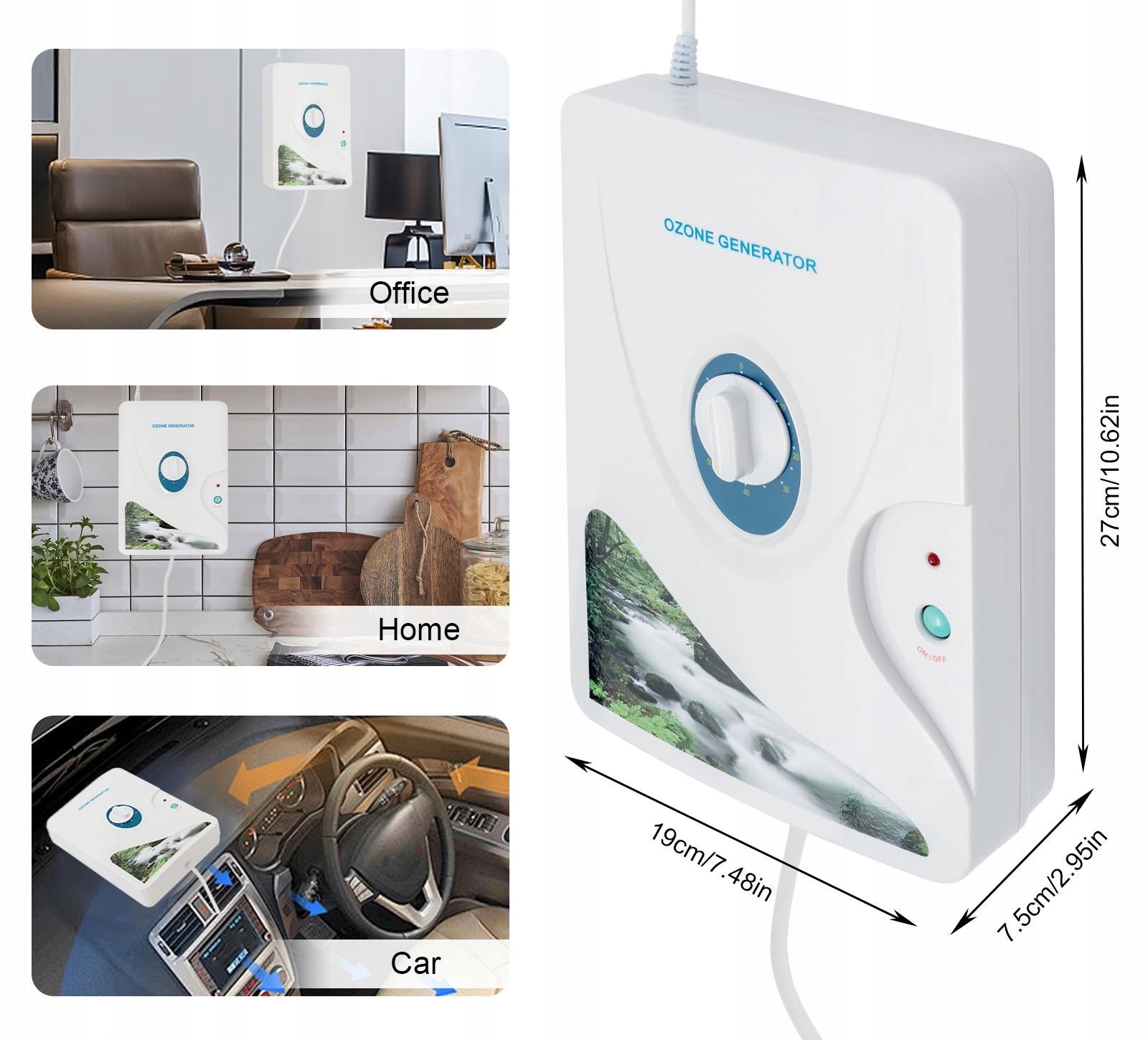 Ozone Cleaner, Air Purifier, 600mg/h Household Ozone Generator, 220V Packaging status original