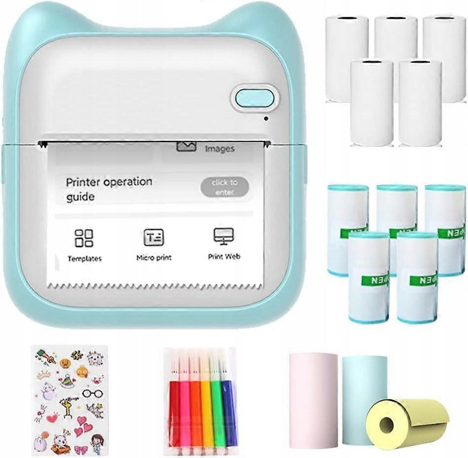 P/32 Set Mini Thermal Printer Bluetooth Camera USB Photo Rolls