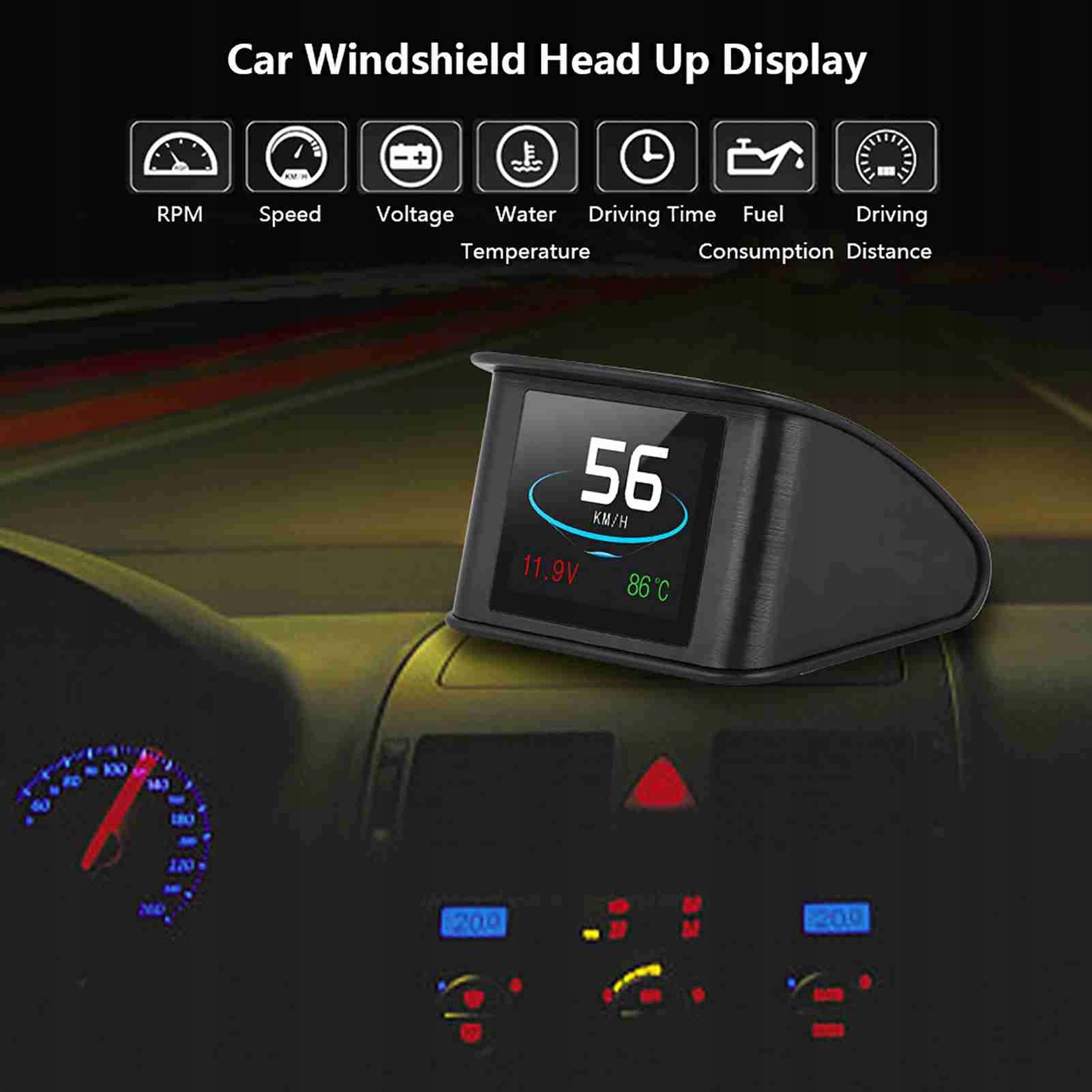 P10 Universal Car HUD Display Head Up OBD2