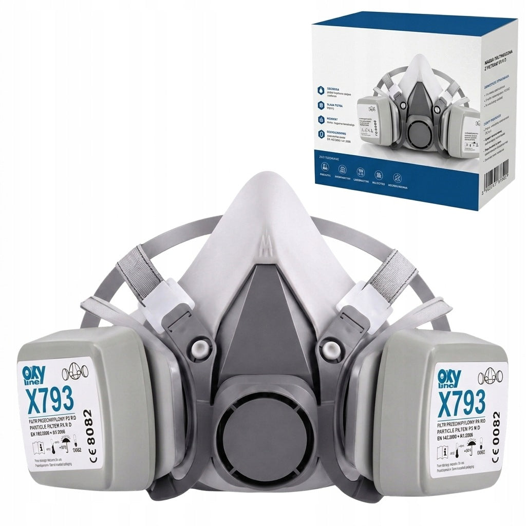 P3 DUST PREVENTION HALF MASK high PROTECTION of particulate matter OXY M FILTER
