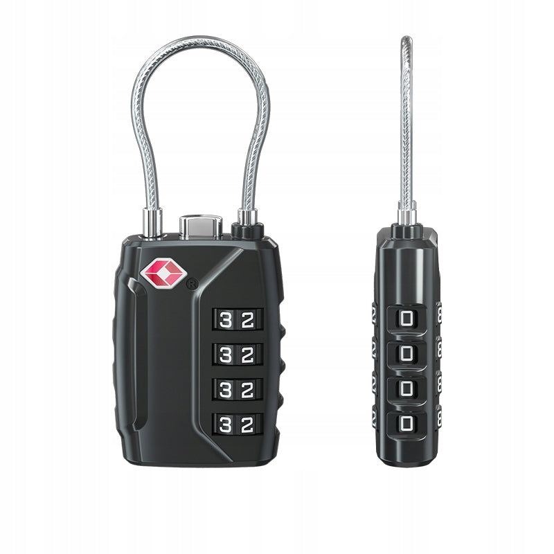 PADLOCK FOR LUGGAGE SUITCASE LOCK TSA 4 DIGITAL COMBINATION LOCK WITH CORD EAN (GTIN) 5907771304700
