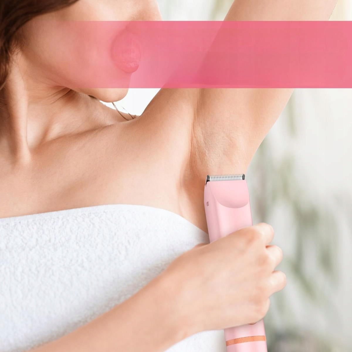 PAINLESS EPILATOR TRIMMER WOMEN'S BIKINI SHAVER FACE BODY LEGS 2IN1 Dominant color pink