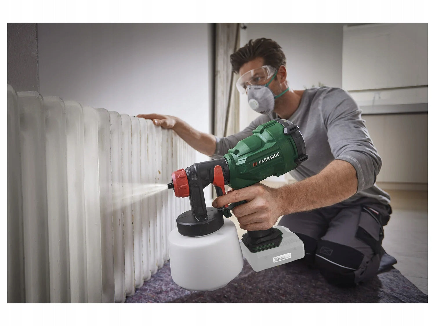 PAINT GRILLING GUN PARKSIDE CORDLESS x 20V lightweight Packaging status original