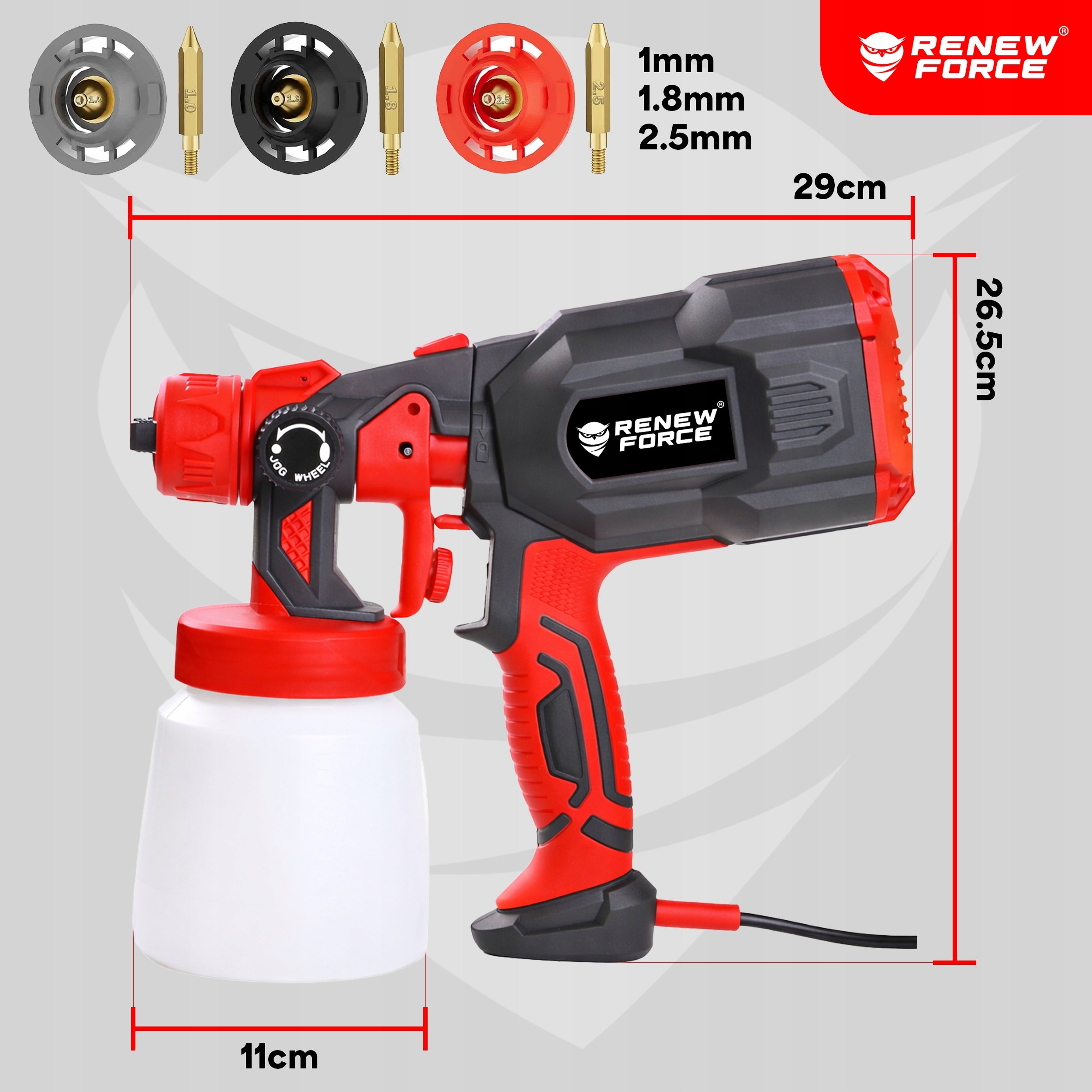 PAINT GUN 1200ml ELECTRIC POWER UNIT WALL PAINTING REGUL Manufacturer code PISTOLET LAKIERNICZY DO FARBY LAKIER ŚCIAN