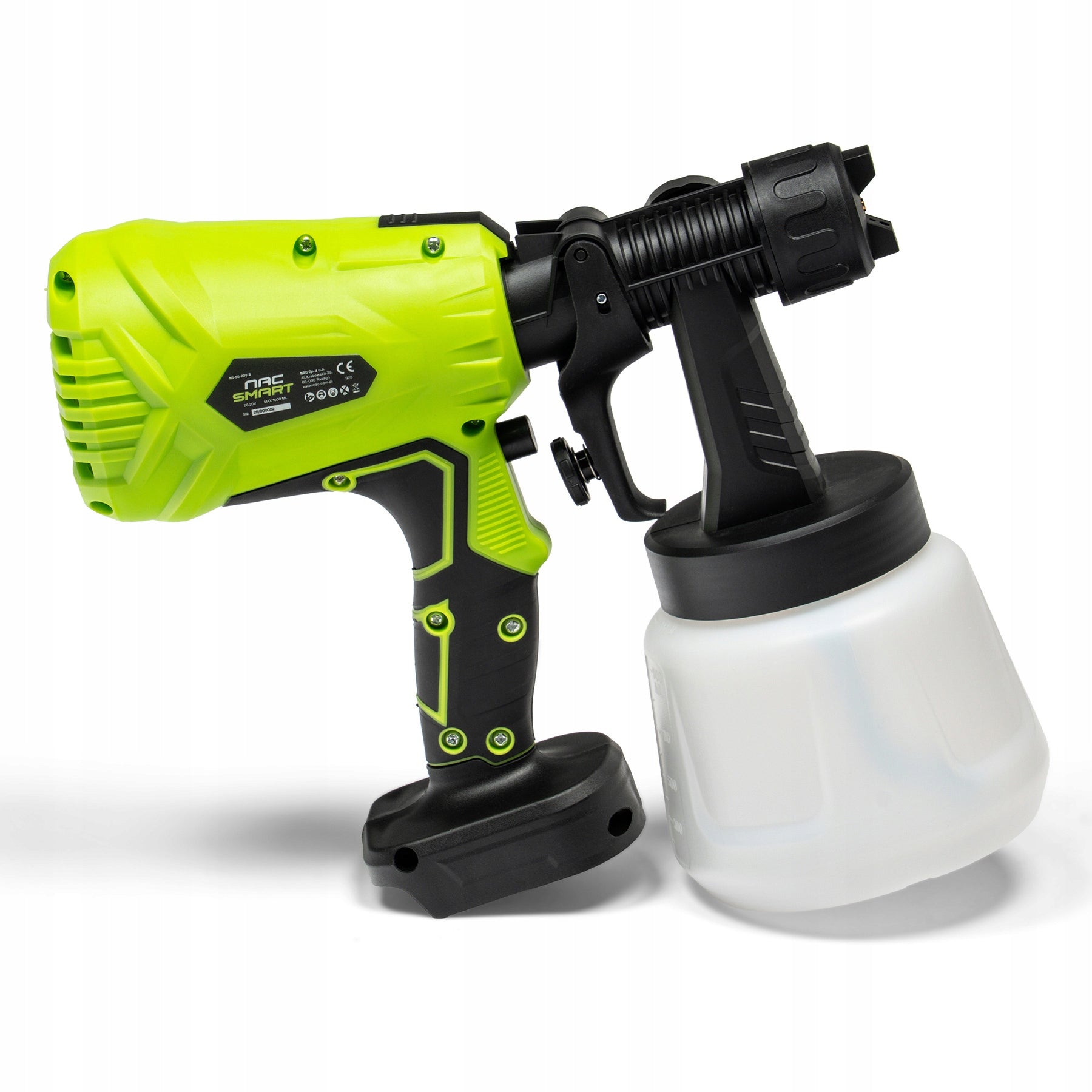 PAINT GUN BATTERY BODY 20V 1L 600ML/MIN + 3 NOZZLES NAC SMART Packaging status original