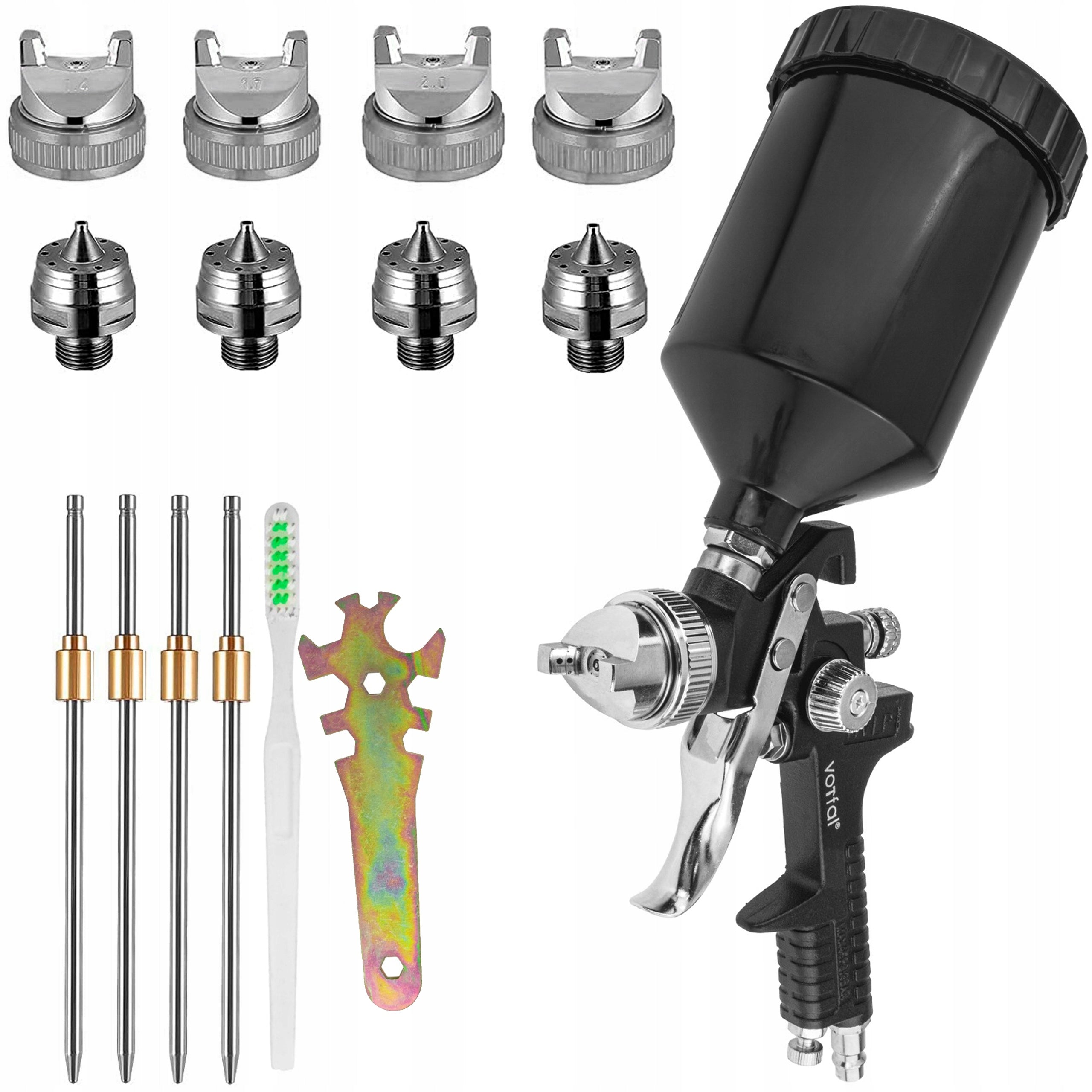 PAINT GUN FOR PAINTING 1.3 1.4 1.7 2.0MM HVLP 4 NOZZLES
